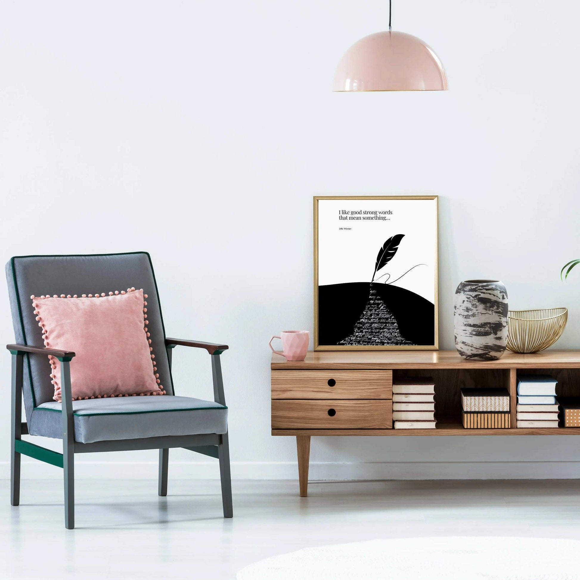 Louisa May Alcott quote - Little Women Print  Print Material INK & FRAME STUDIO