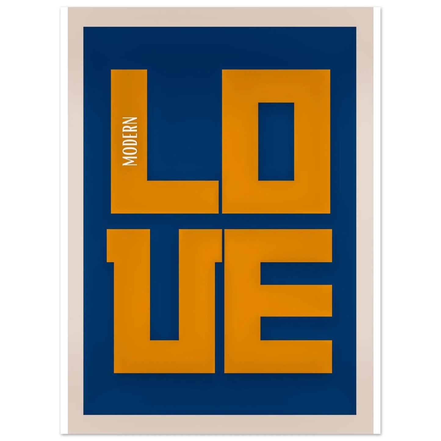 Minimalist Blue Poster, Contemporary Wall Art Decor  Print Material INK & FRAME STUDIO