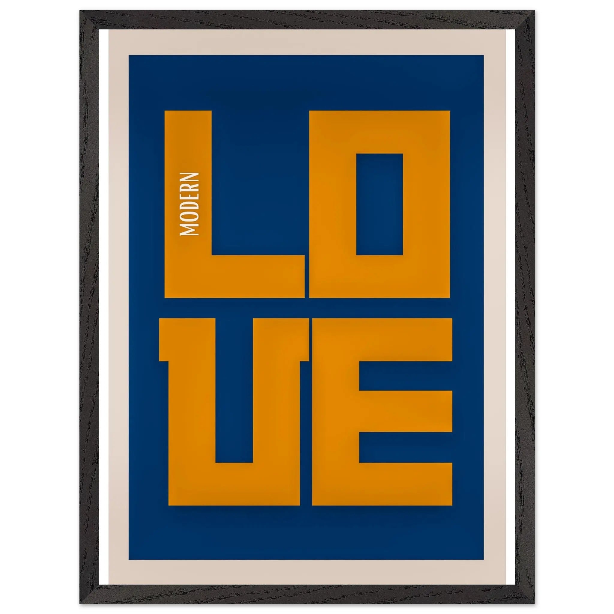 Minimalist Blue Poster, Contemporary Wall Art Decor  Print Material INK & FRAME STUDIO