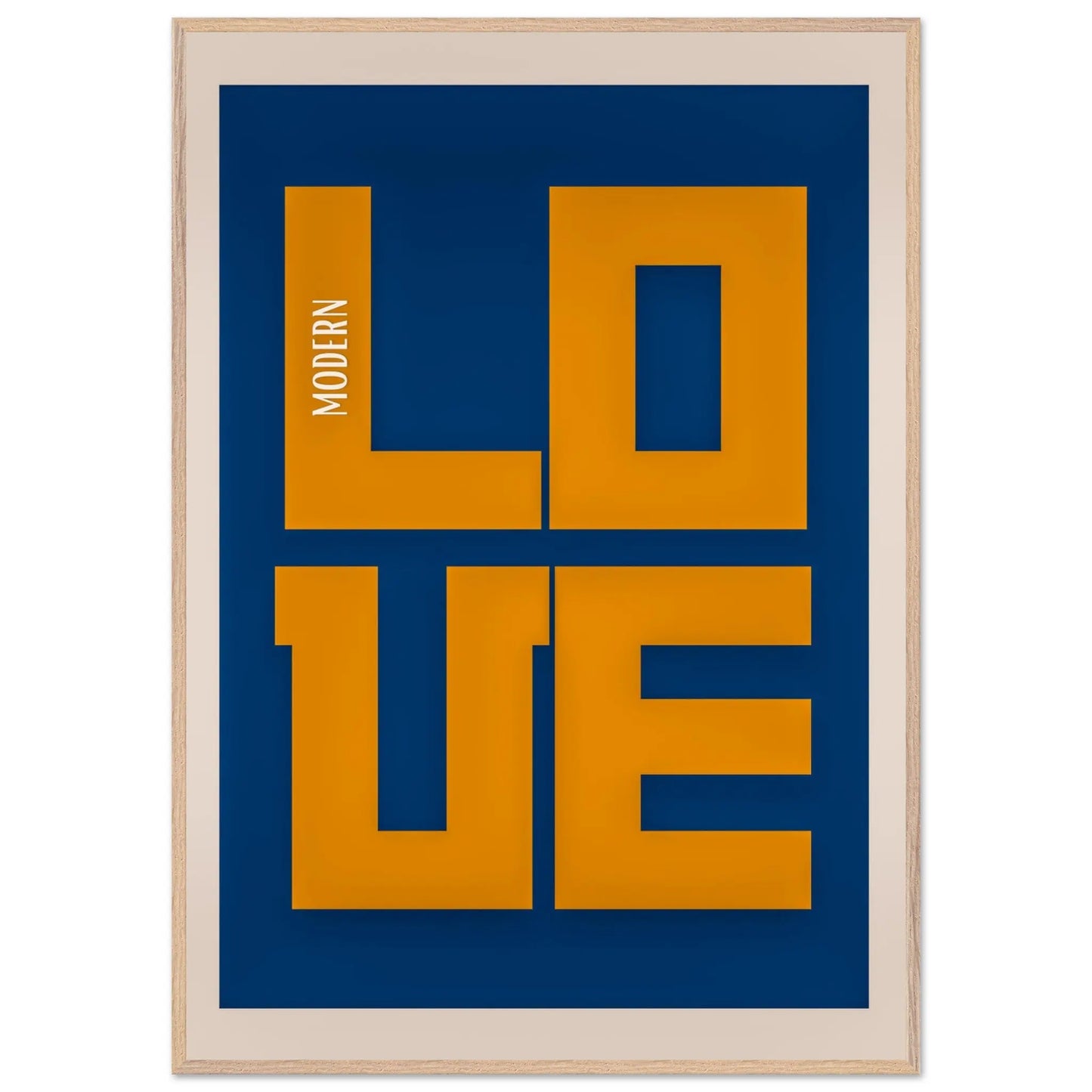 Minimalist Blue Poster, Contemporary Wall Art Decor  Print Material INK & FRAME STUDIO