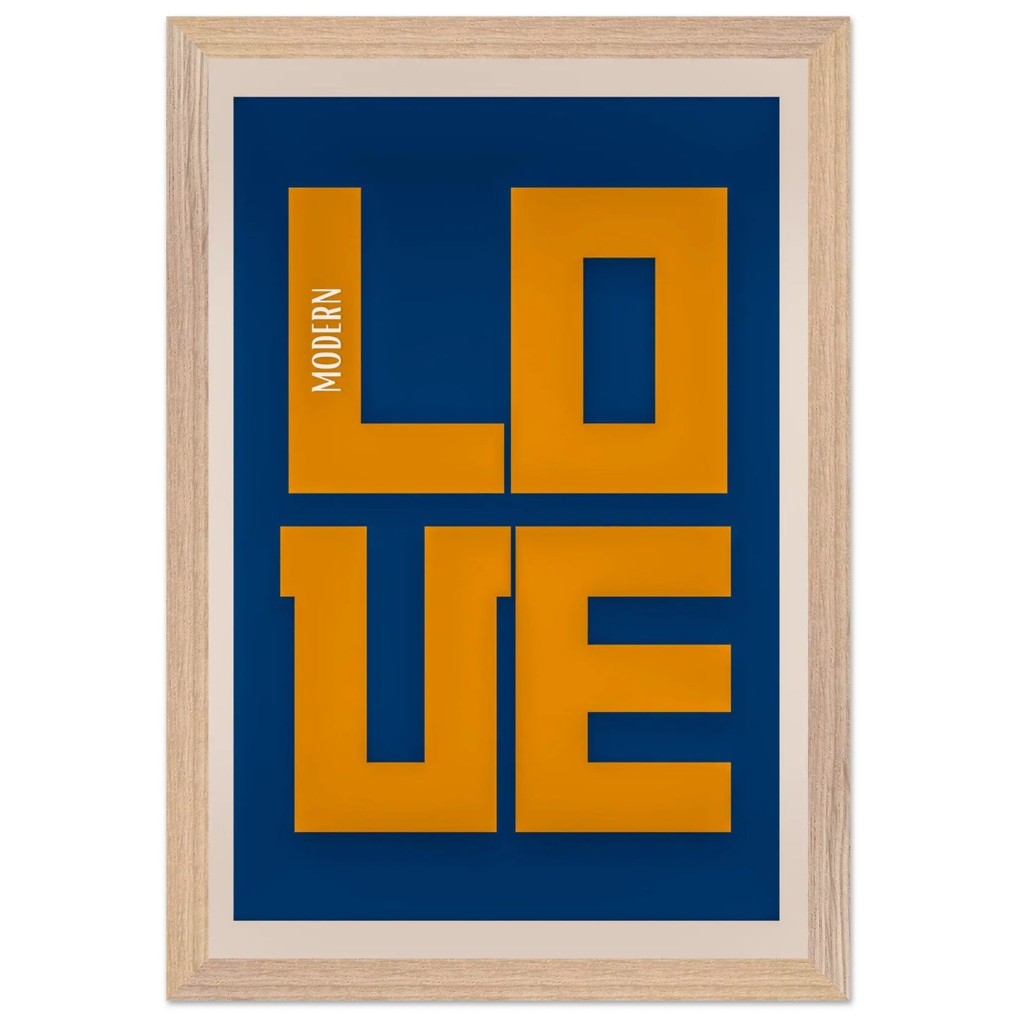 Minimalist Blue Poster, Contemporary Wall Art Decor  Print Material INK & FRAME STUDIO