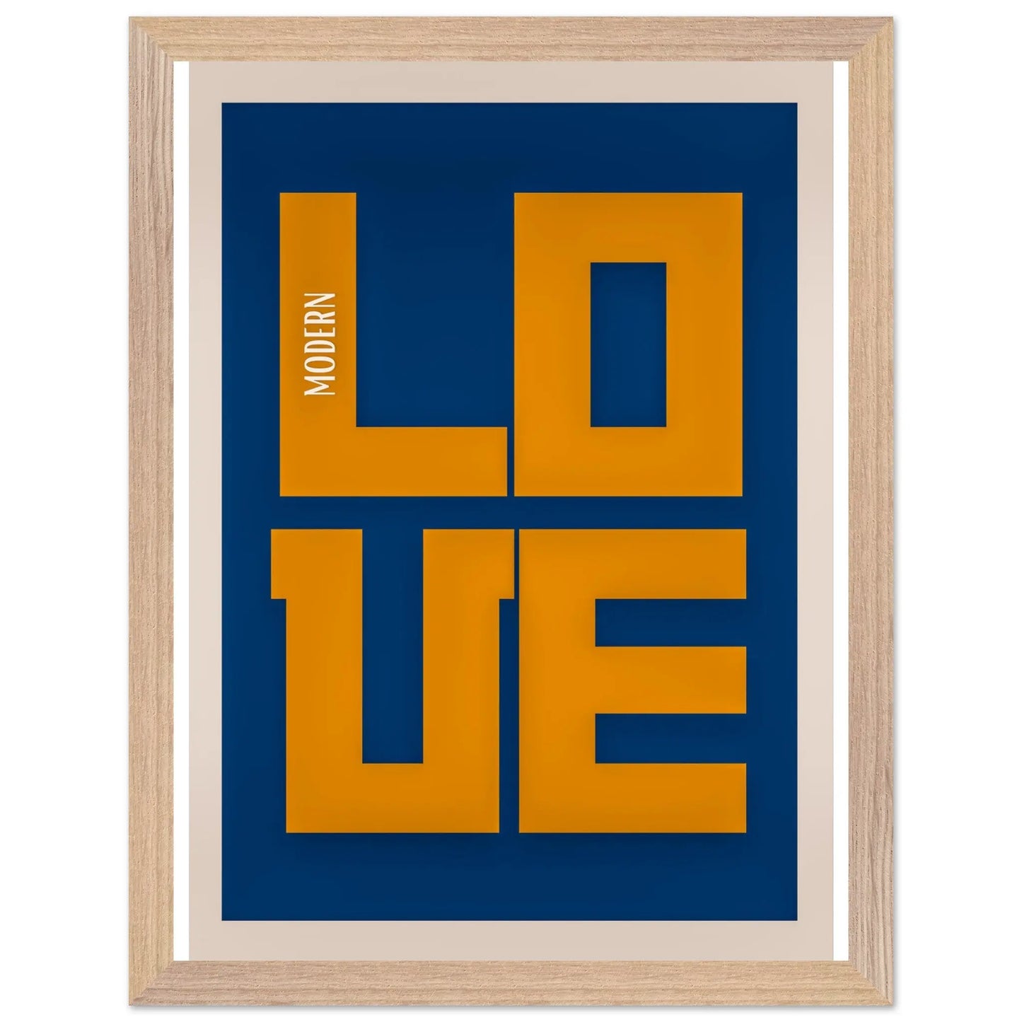 Minimalist Blue Poster, Contemporary Wall Art Decor  Print Material INK & FRAME STUDIO