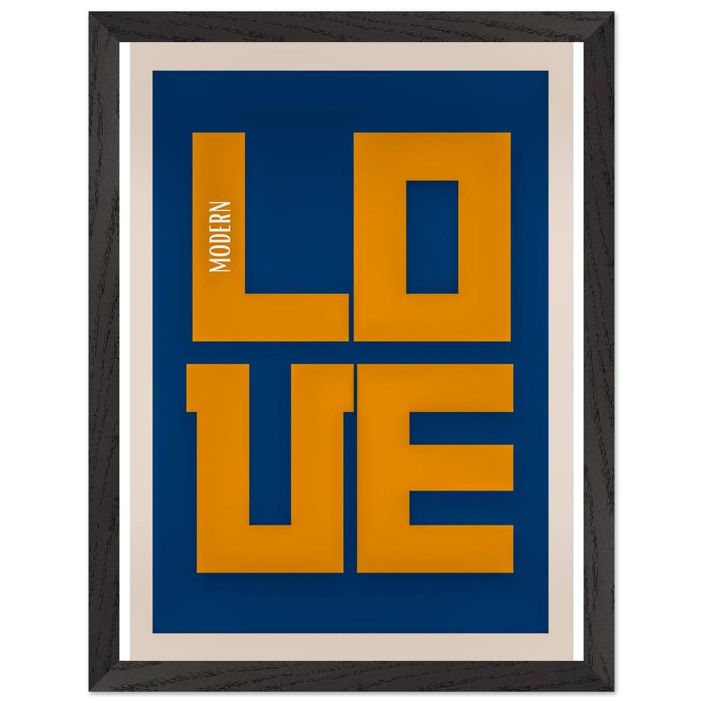 Minimalist Blue Poster, Contemporary Wall Art Decor  Print Material INK & FRAME STUDIO