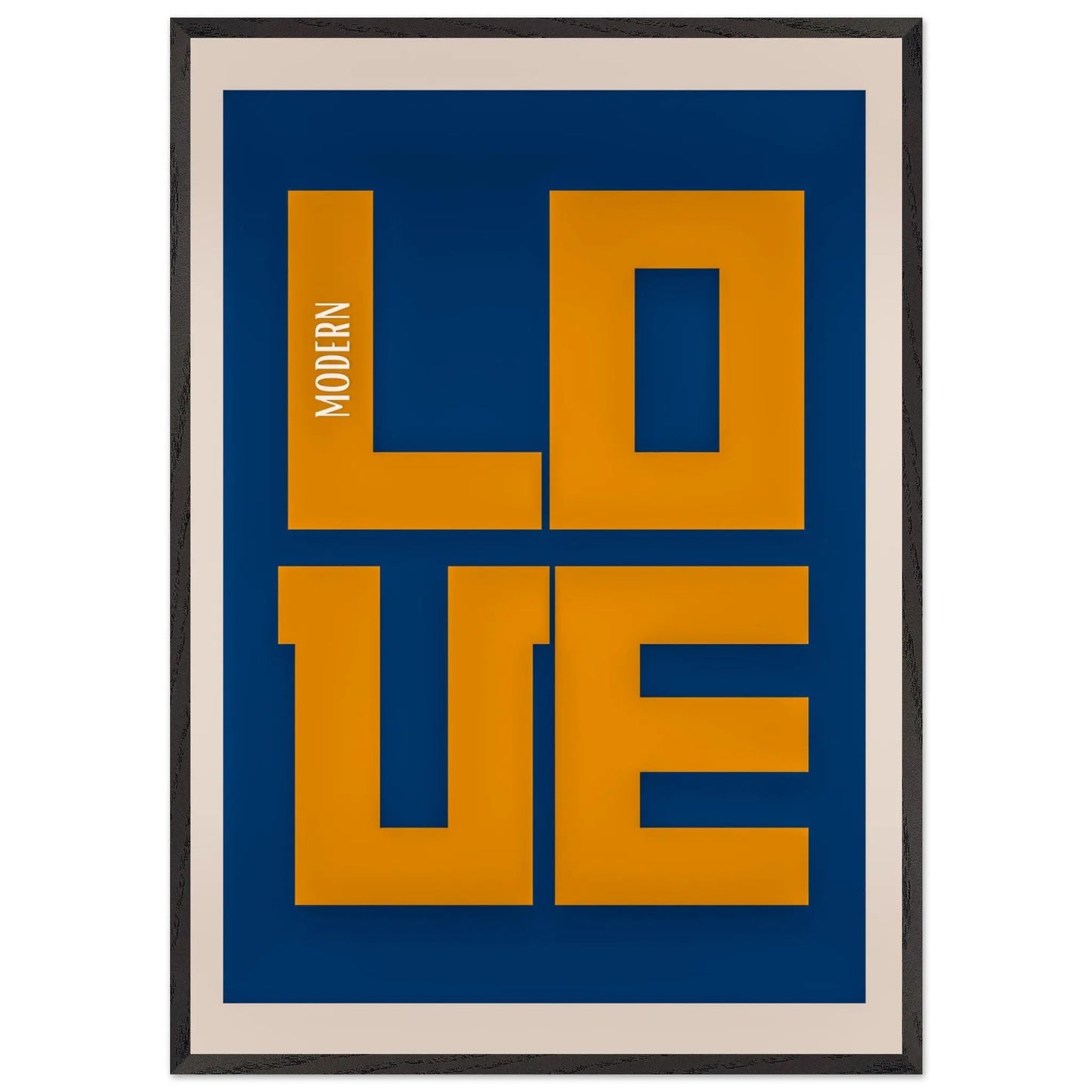 Minimalist Blue Poster, Contemporary Wall Art Decor  Print Material INK & FRAME STUDIO