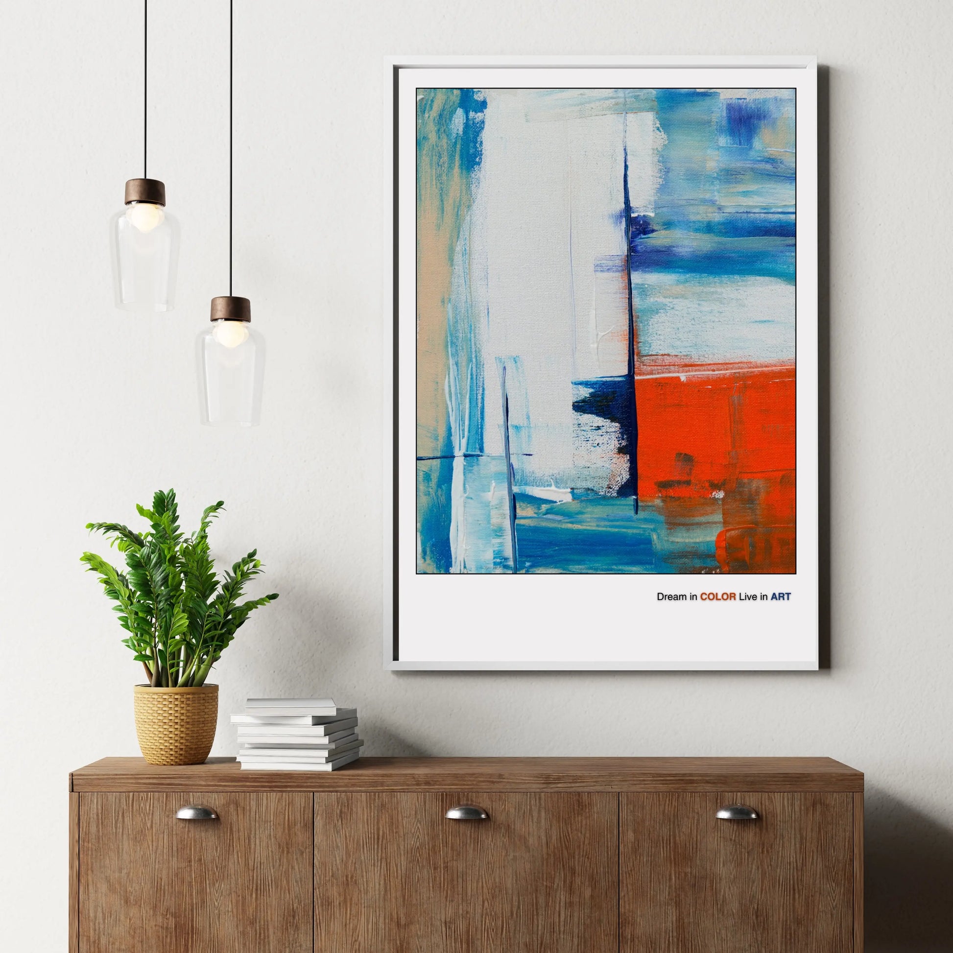 Minimalist Geometric Artwork  Print Material INK & FRAME STUDIO