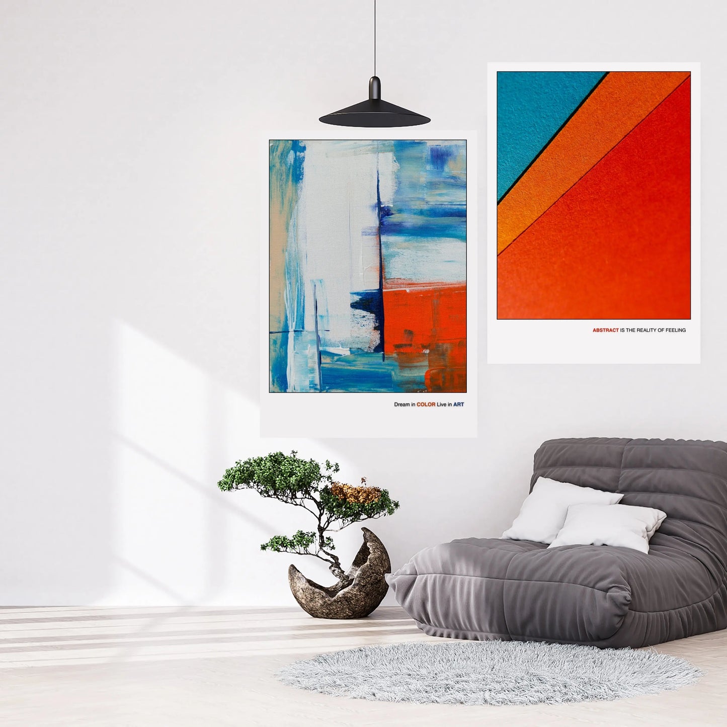 Minimalist Geometric Artwork  Print Material INK & FRAME STUDIO