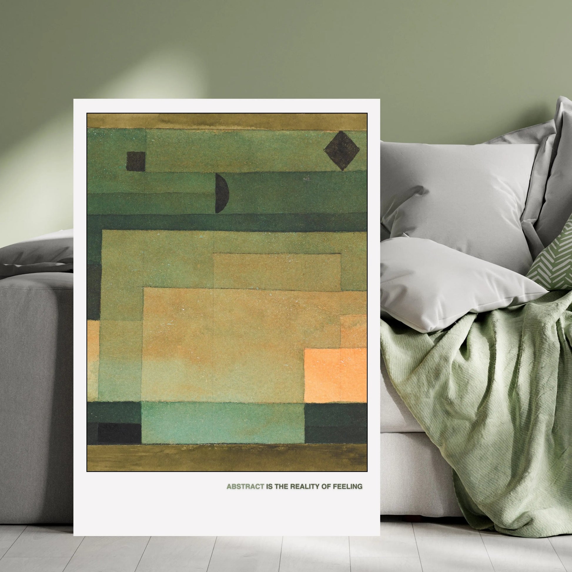 Modern Abstract Geometric Earthy Tones Art Print, Minimalist Shapes Wall Decor  Print Material INK & FRAME STUDIO