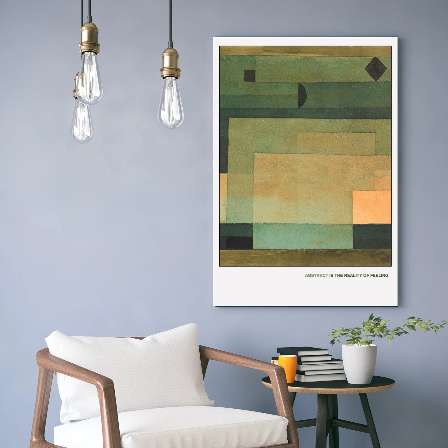 Modern Abstract Geometric Earthy Tones Art Print, Minimalist Shapes Wall Decor  Print Material INK & FRAME STUDIO