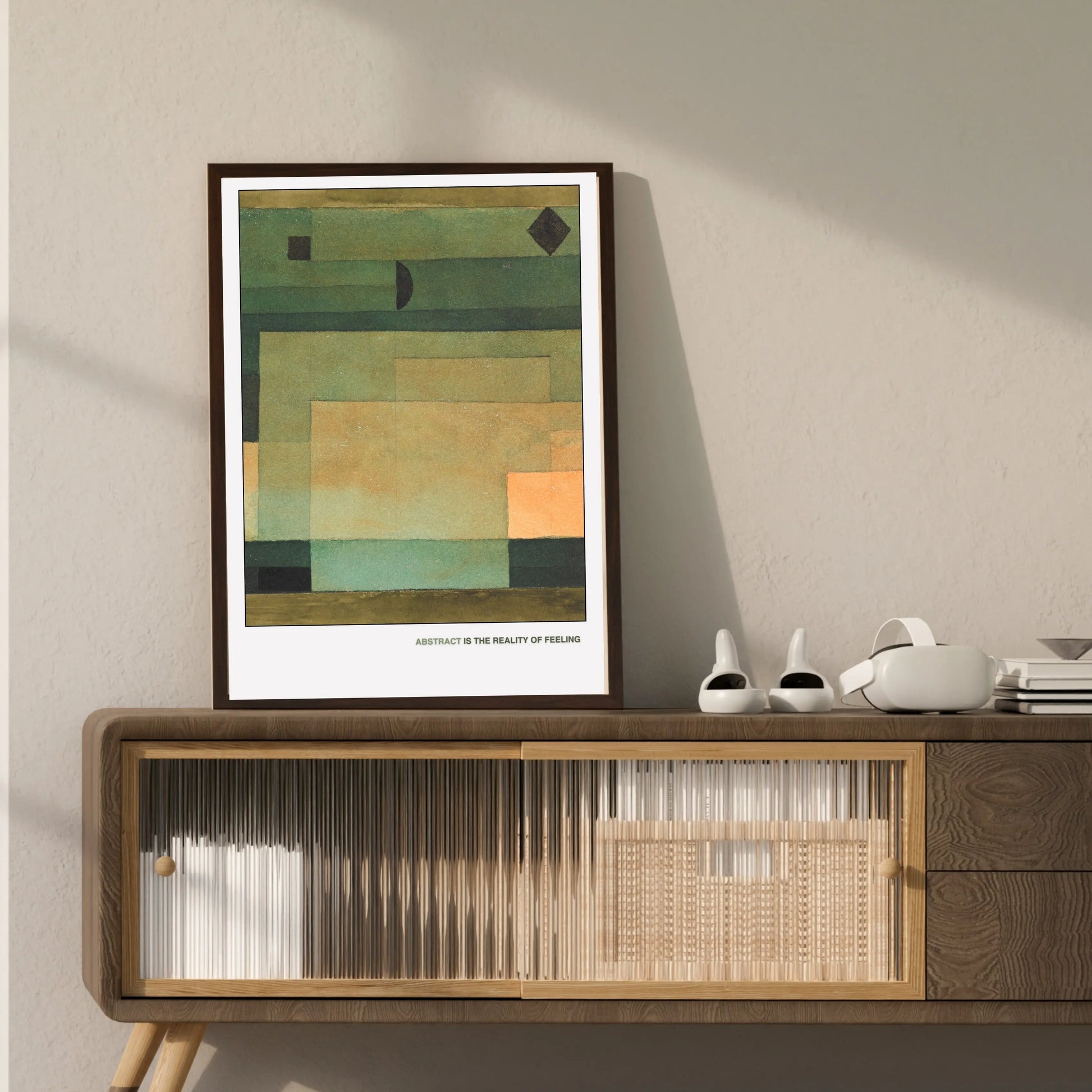 Modern Abstract Geometric Earthy Tones Art Print, Minimalist Shapes Wall Decor  Print Material INK & FRAME STUDIO