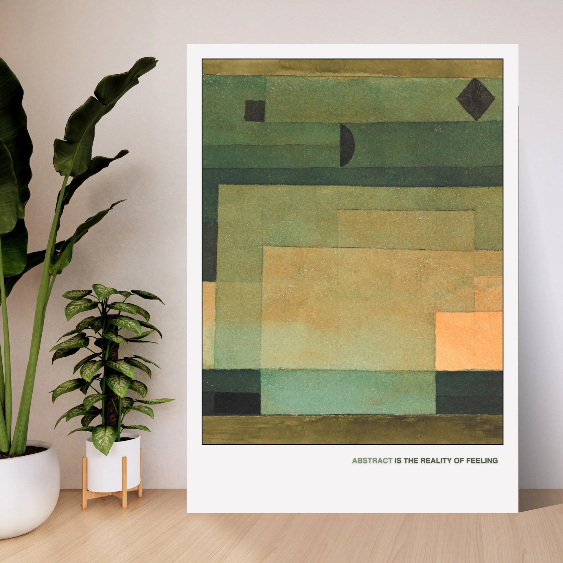Modern Abstract Geometric Earthy Tones Art Print, Minimalist Shapes Wall Decor  Print Material INK & FRAME STUDIO