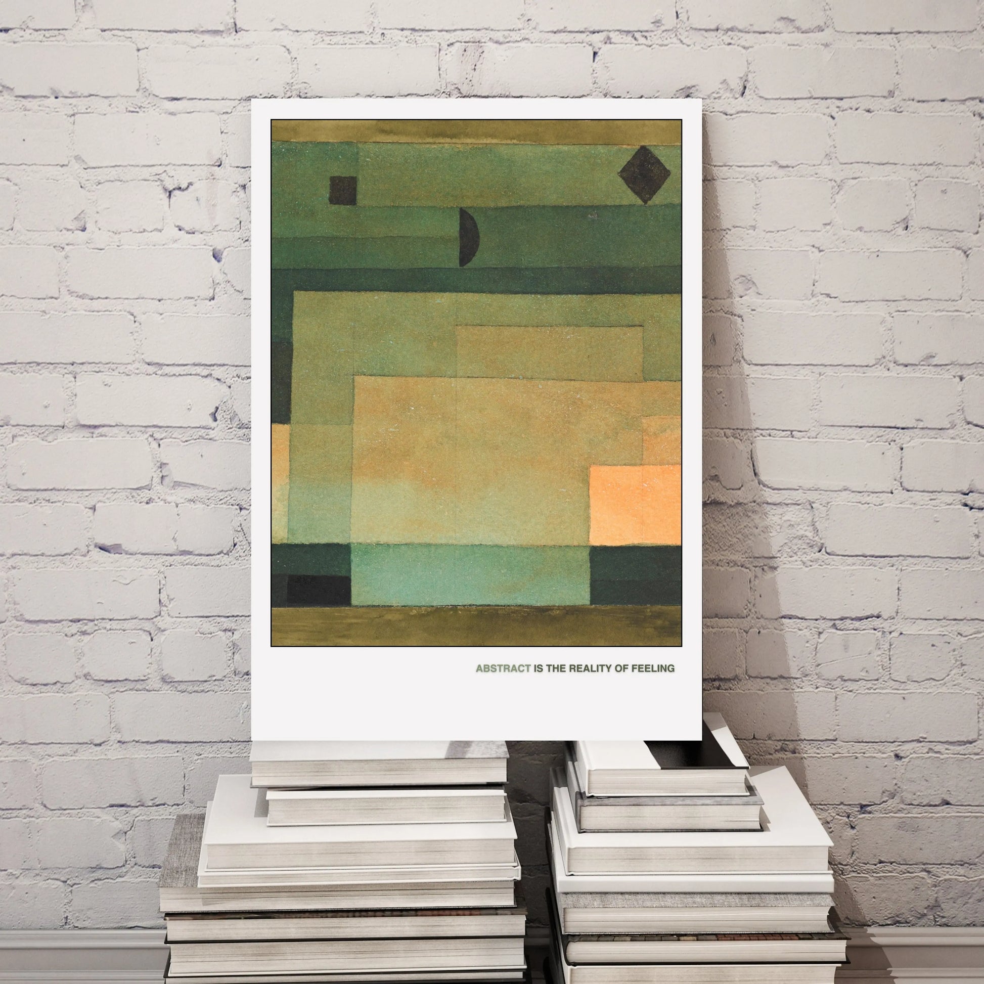 Modern Abstract Geometric Earthy Tones Art Print, Minimalist Shapes Wall Decor  Print Material INK & FRAME STUDIO