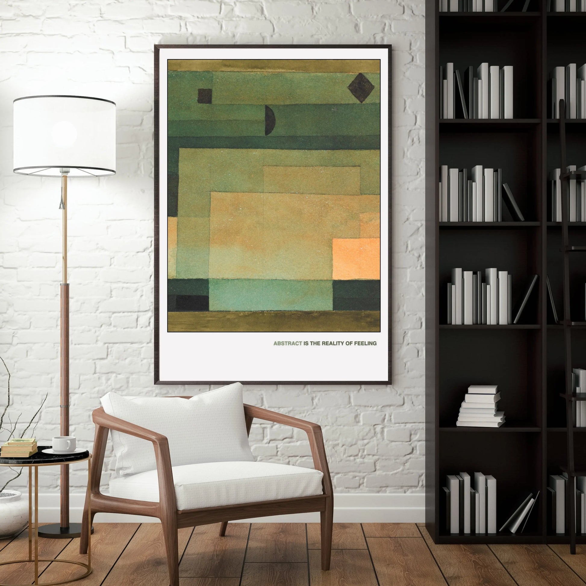 Modern Abstract Geometric Earthy Tones Art Print, Minimalist Shapes Wall Decor  Print Material INK & FRAME STUDIO