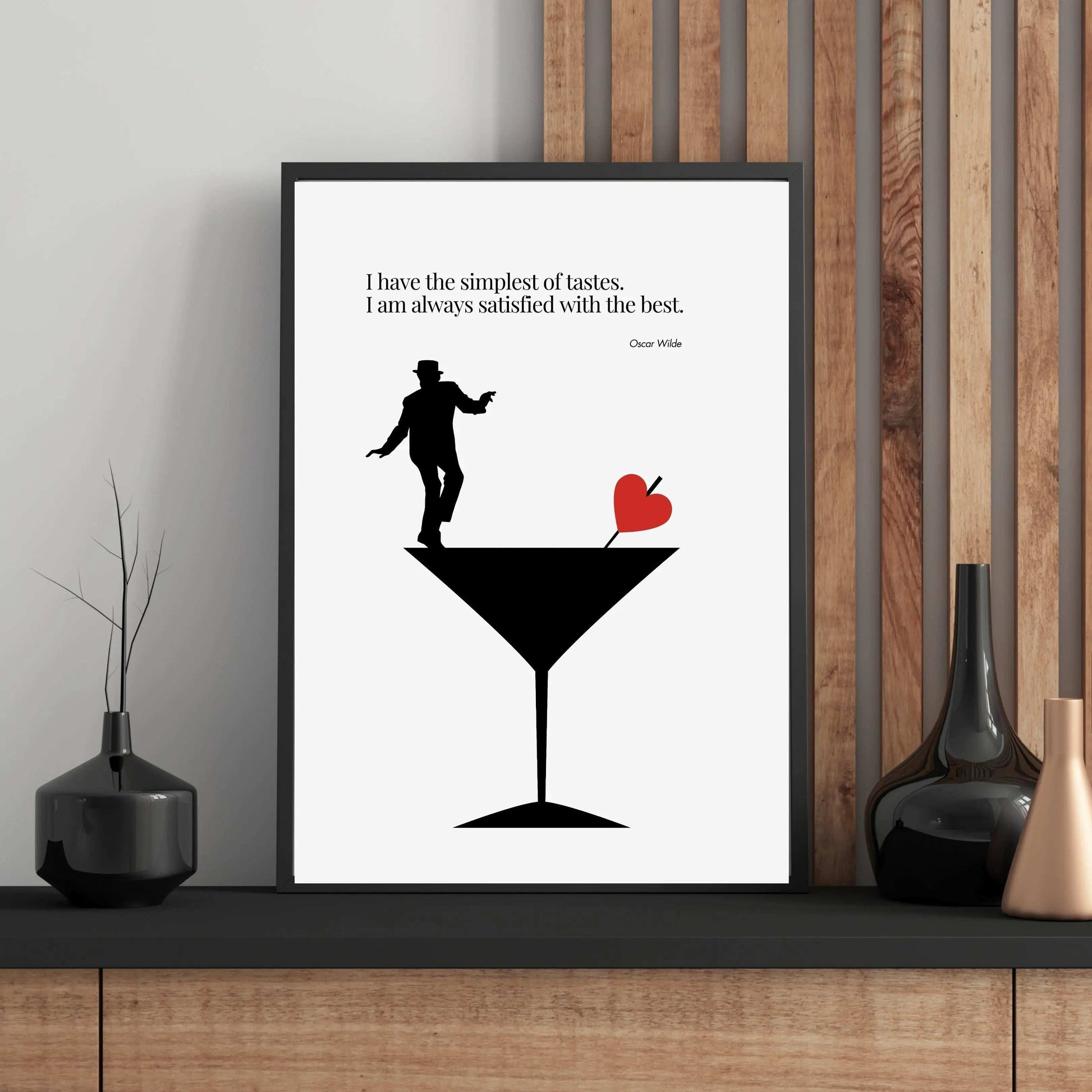 Oscar Wilde Quote  Minimalist Poster  Print Material INK & FRAME STUDIO