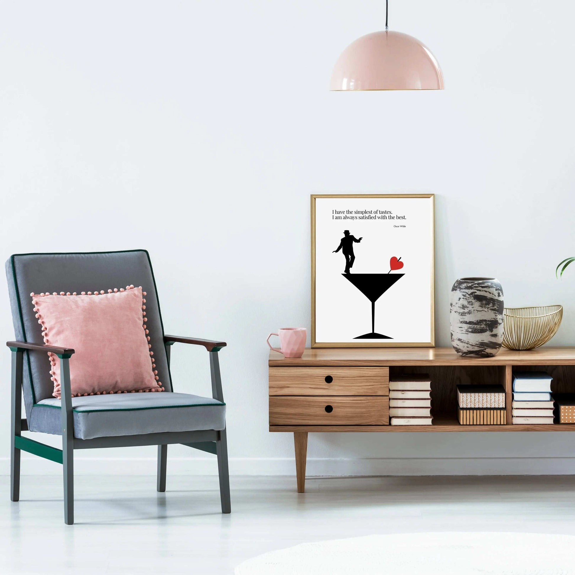 Oscar Wilde Quote  Minimalist Poster  Print Material INK & FRAME STUDIO