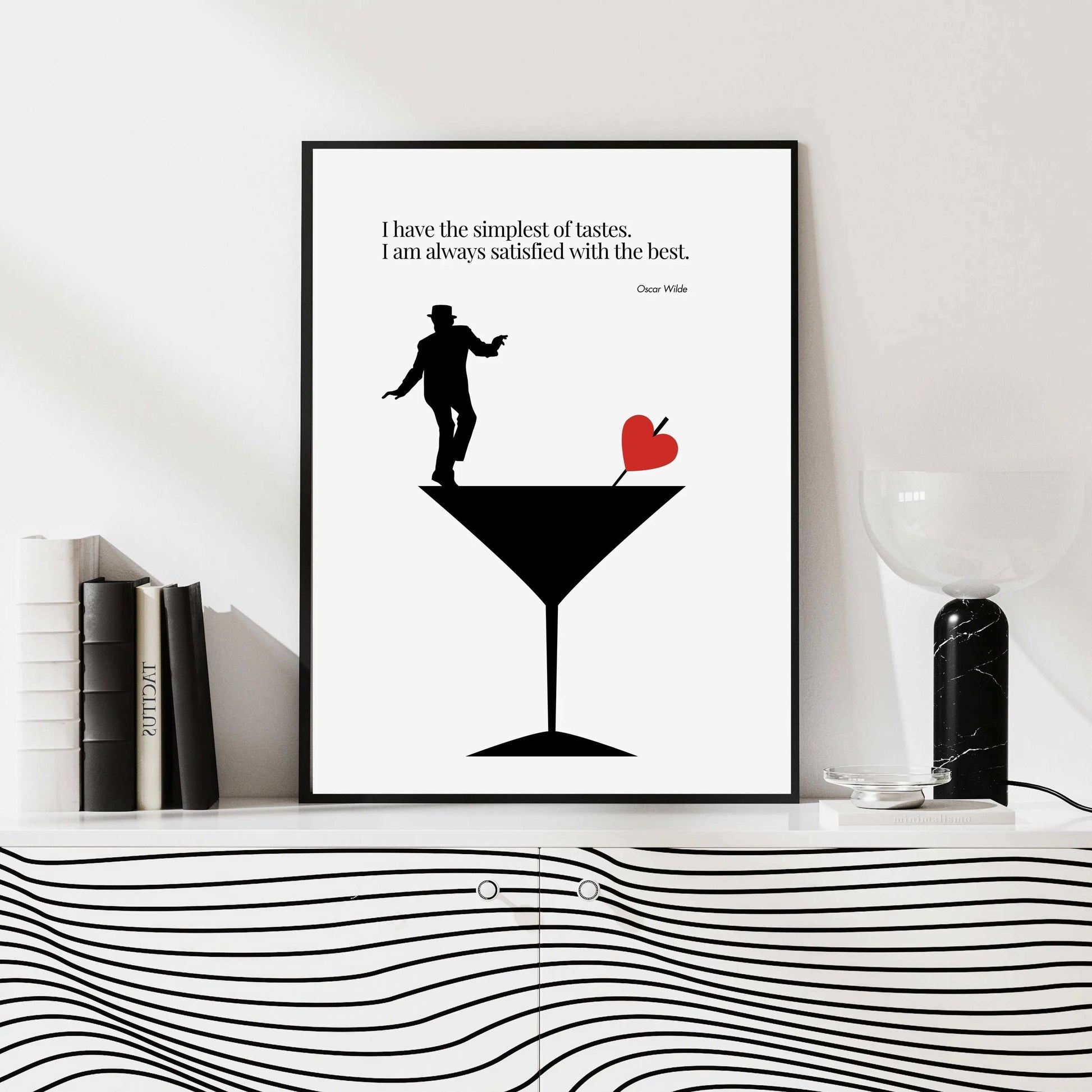 Oscar Wilde Quote  Minimalist Poster  Print Material INK & FRAME STUDIO