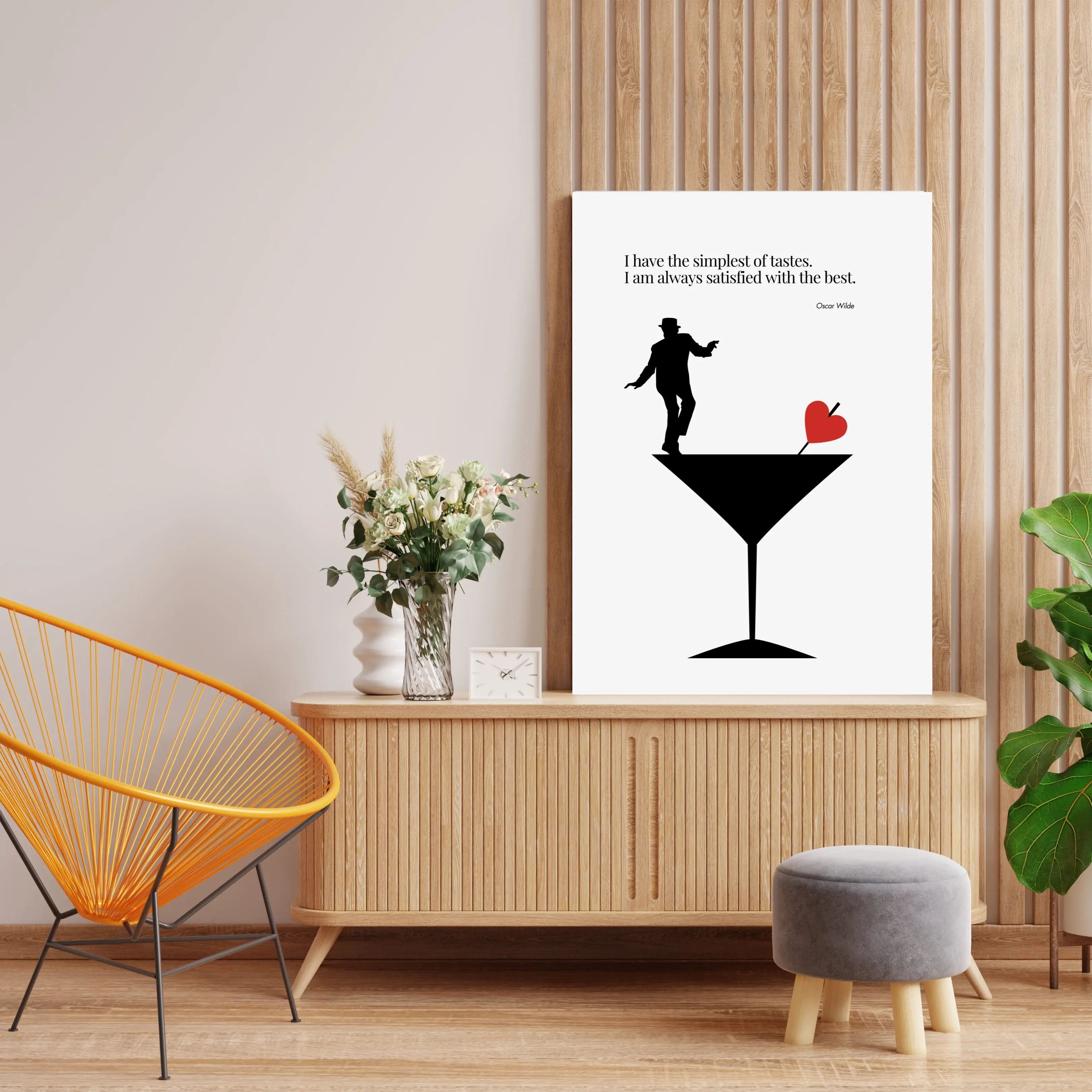 Oscar Wilde Quote  Minimalist Poster  Print Material INK & FRAME STUDIO
