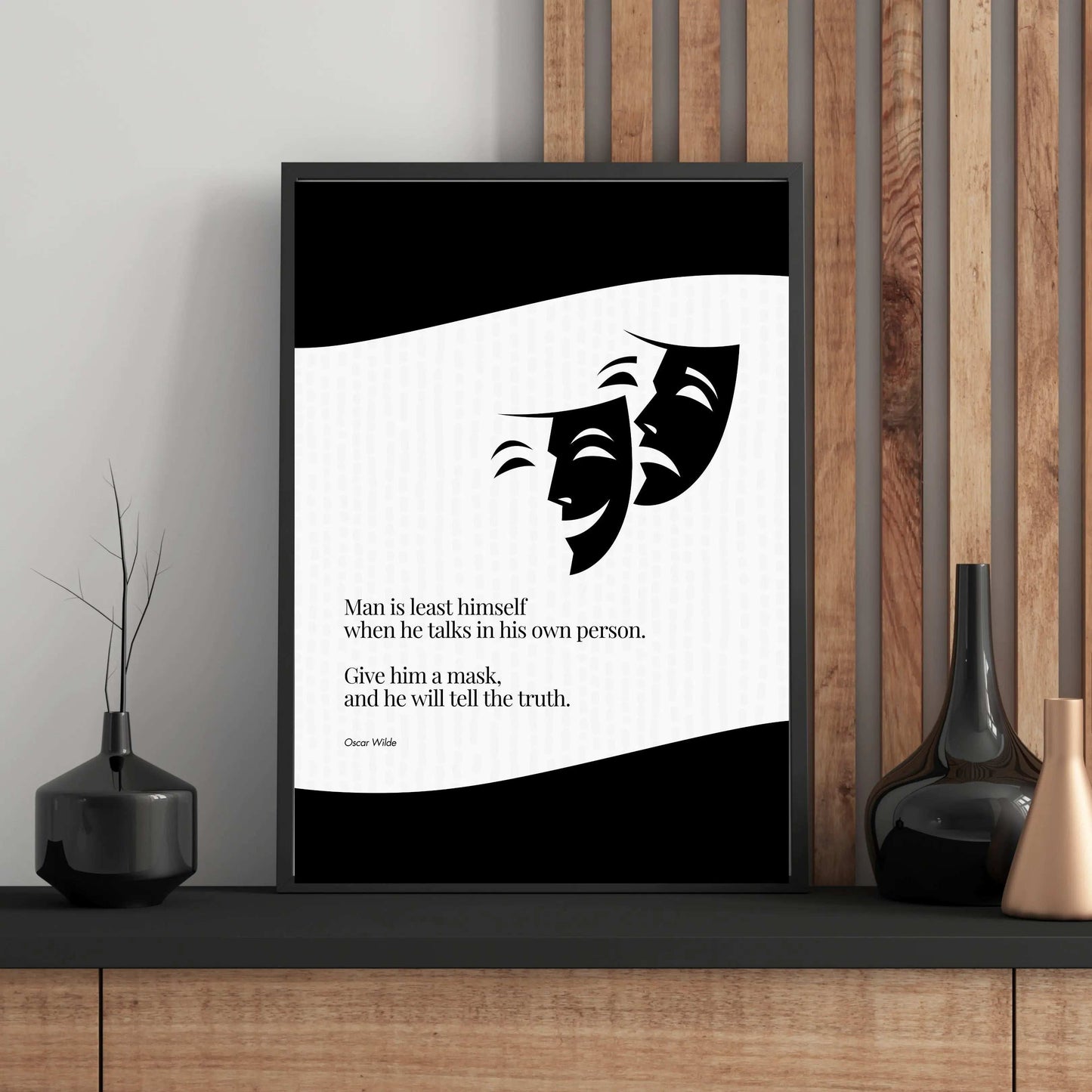 Oscar Wilde Quote Poster  Print Material INK & FRAME STUDIO