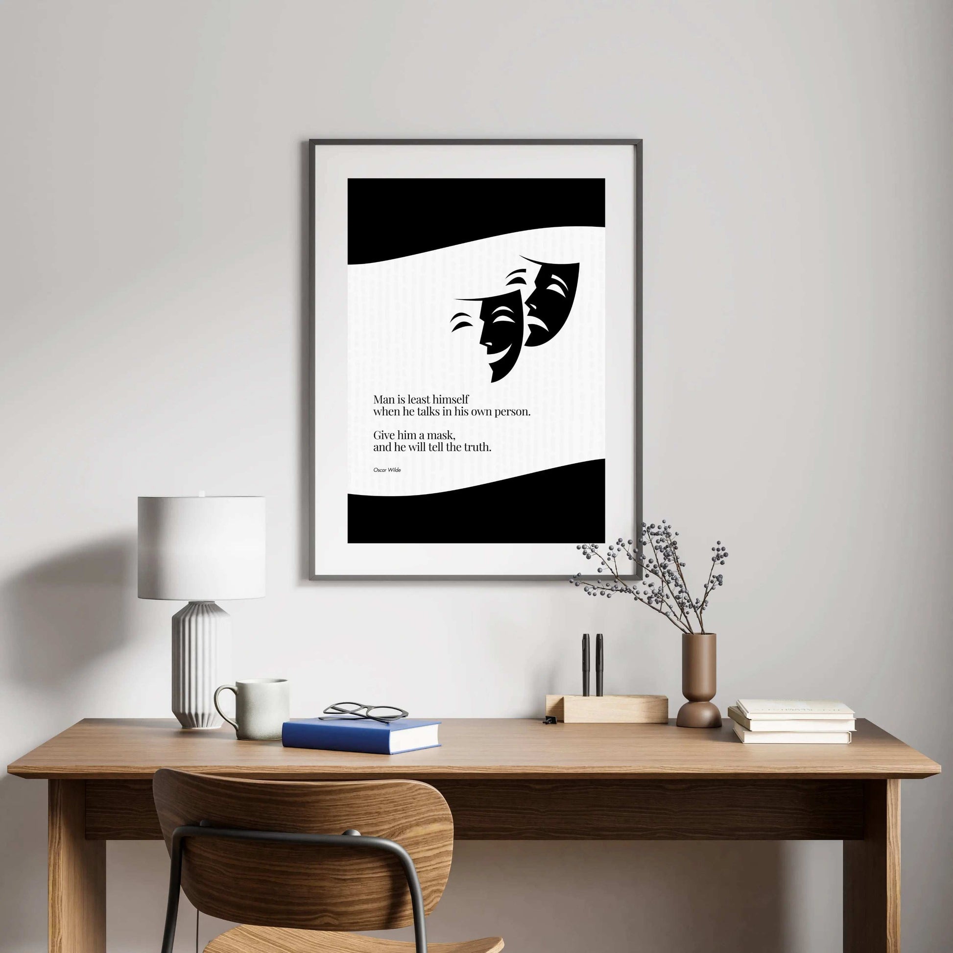 Oscar Wilde Quote Poster  Print Material INK & FRAME STUDIO