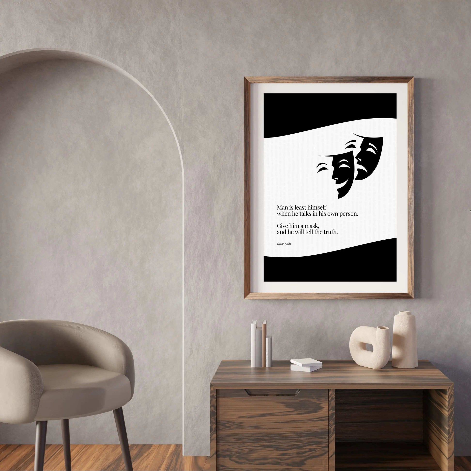 Oscar Wilde Quote Poster  Print Material INK & FRAME STUDIO