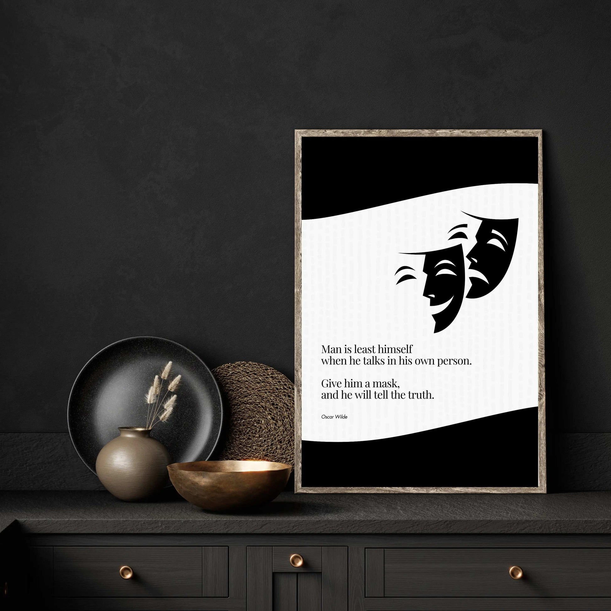 Oscar Wilde Quote Poster  Print Material INK & FRAME STUDIO