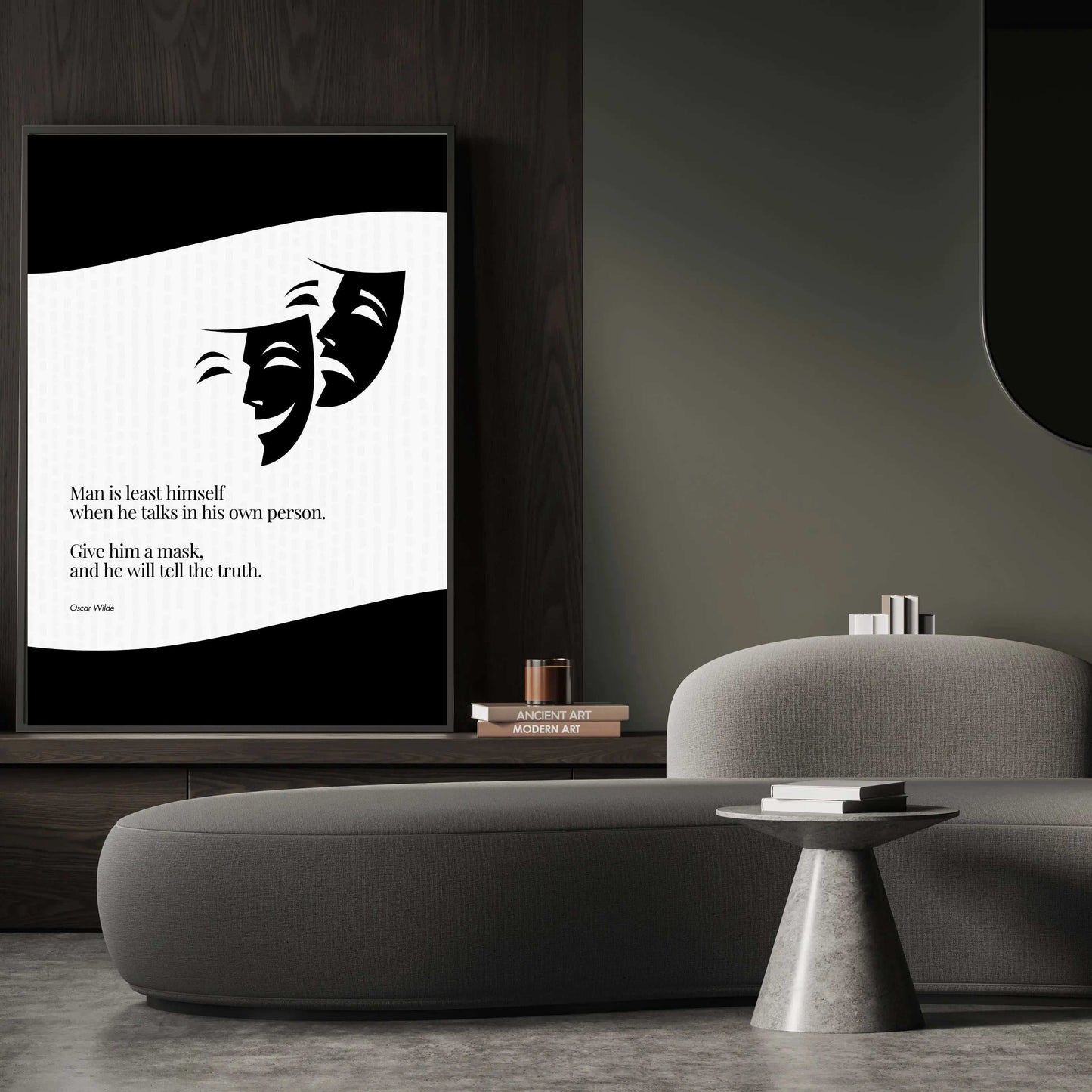 Oscar Wilde Quote Poster  Print Material INK & FRAME STUDIO