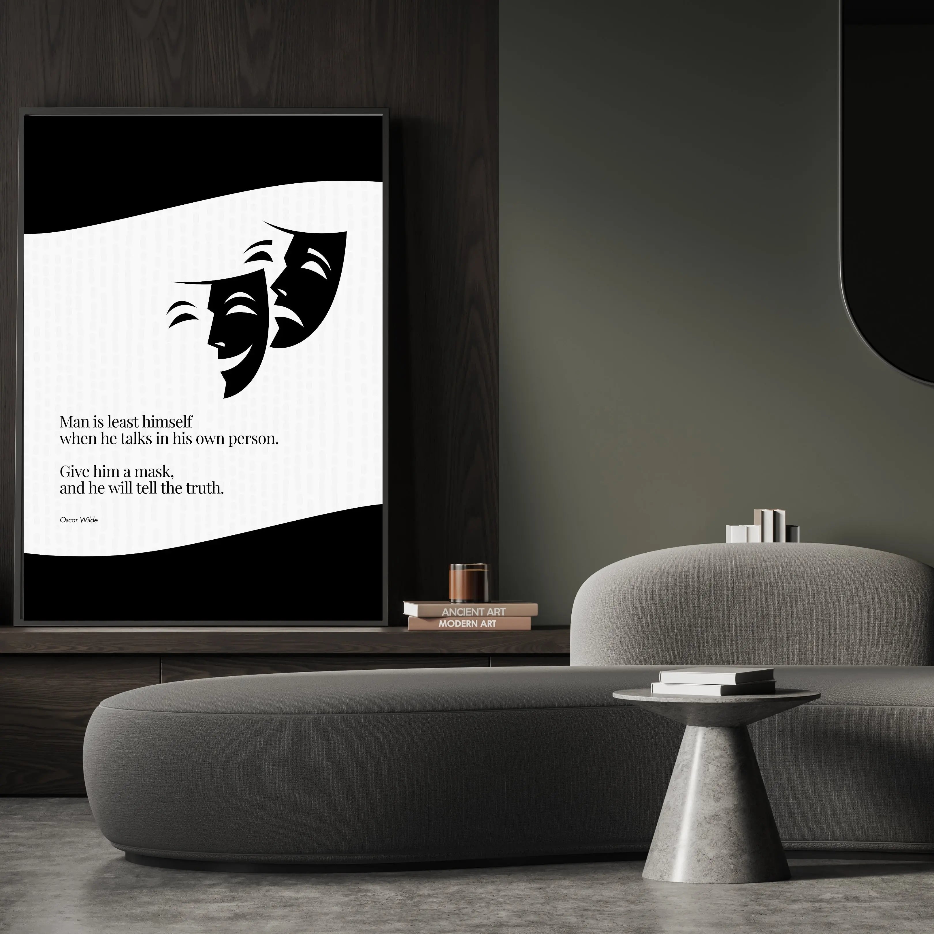 Oscar Wilde Quote Poster  Print Material INK & FRAME STUDIO