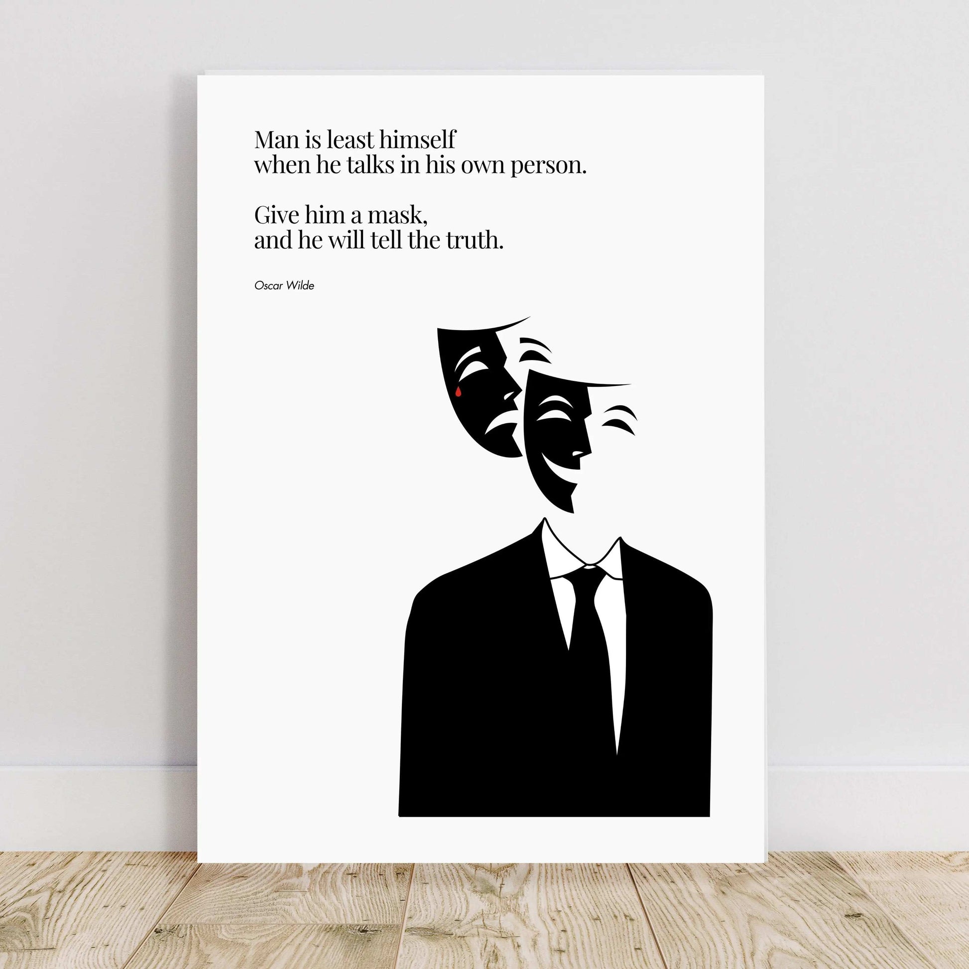 Oscar Wilde Quote Print - Minimalist Poster  Print Material INK & FRAME STUDIO