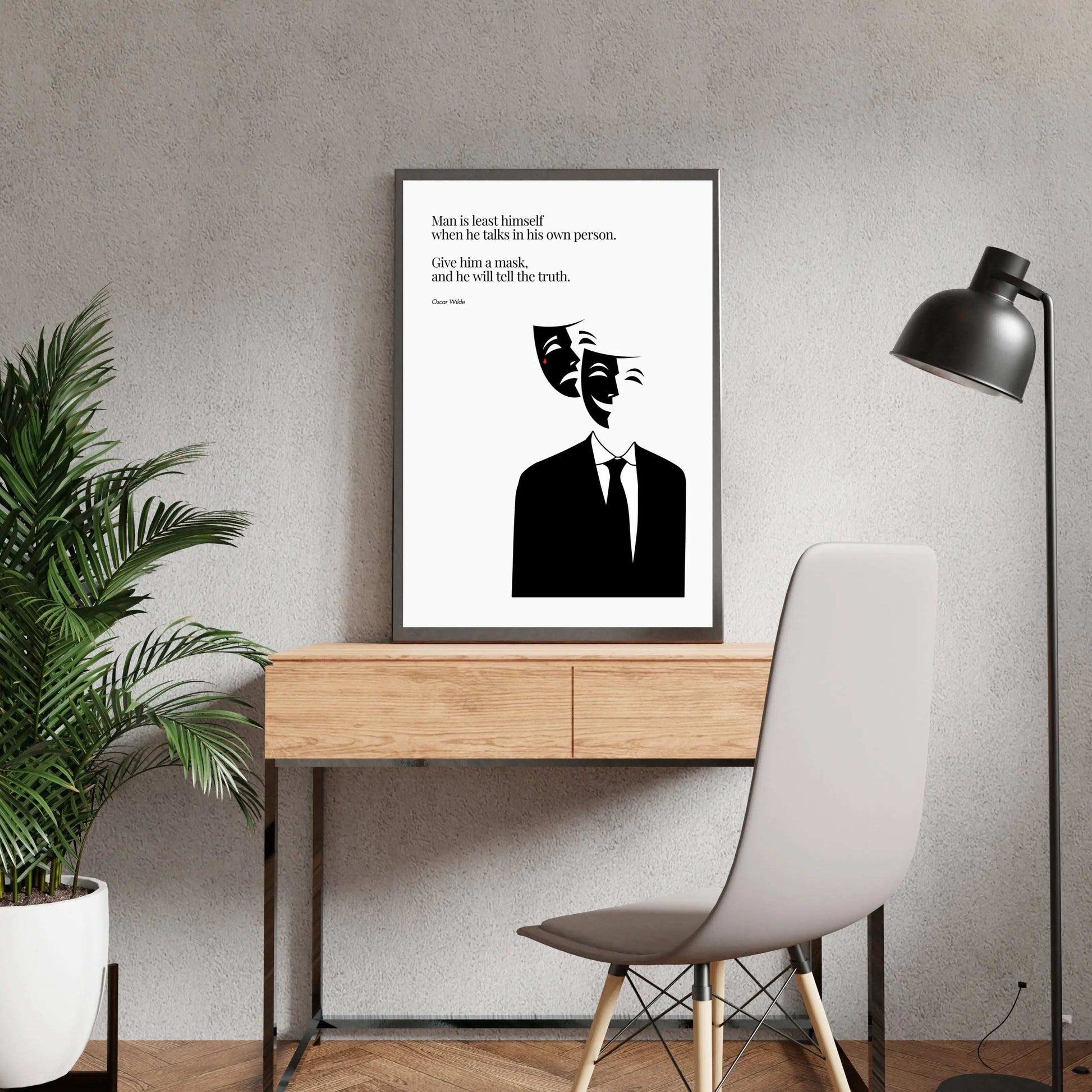 Oscar Wilde Quote Print - Minimalist Poster  Print Material INK & FRAME STUDIO