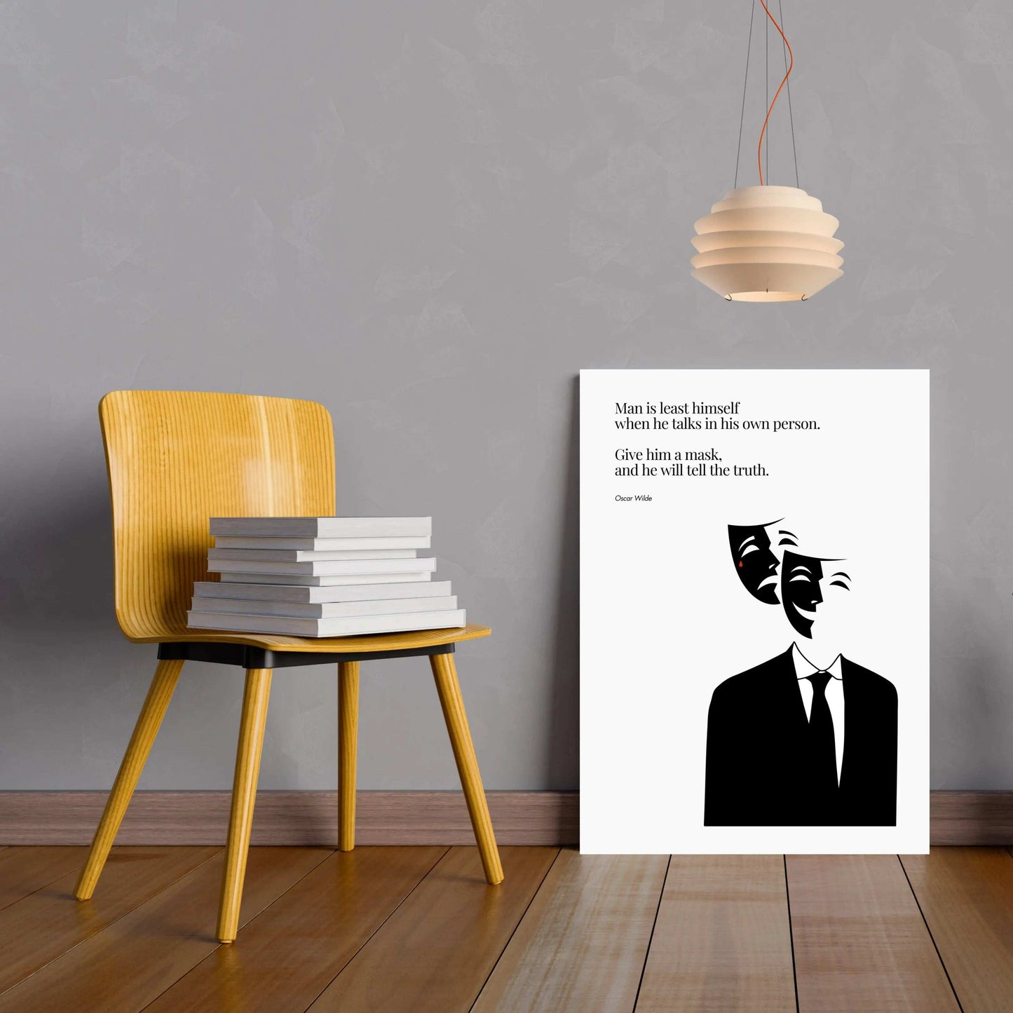 Oscar Wilde Quote Print - Minimalist Poster  Print Material INK & FRAME STUDIO