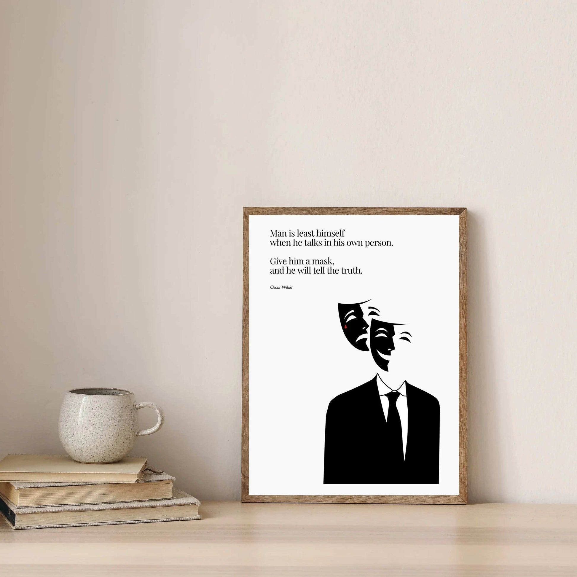 Oscar Wilde Quote Print - Minimalist Poster  Print Material INK & FRAME STUDIO