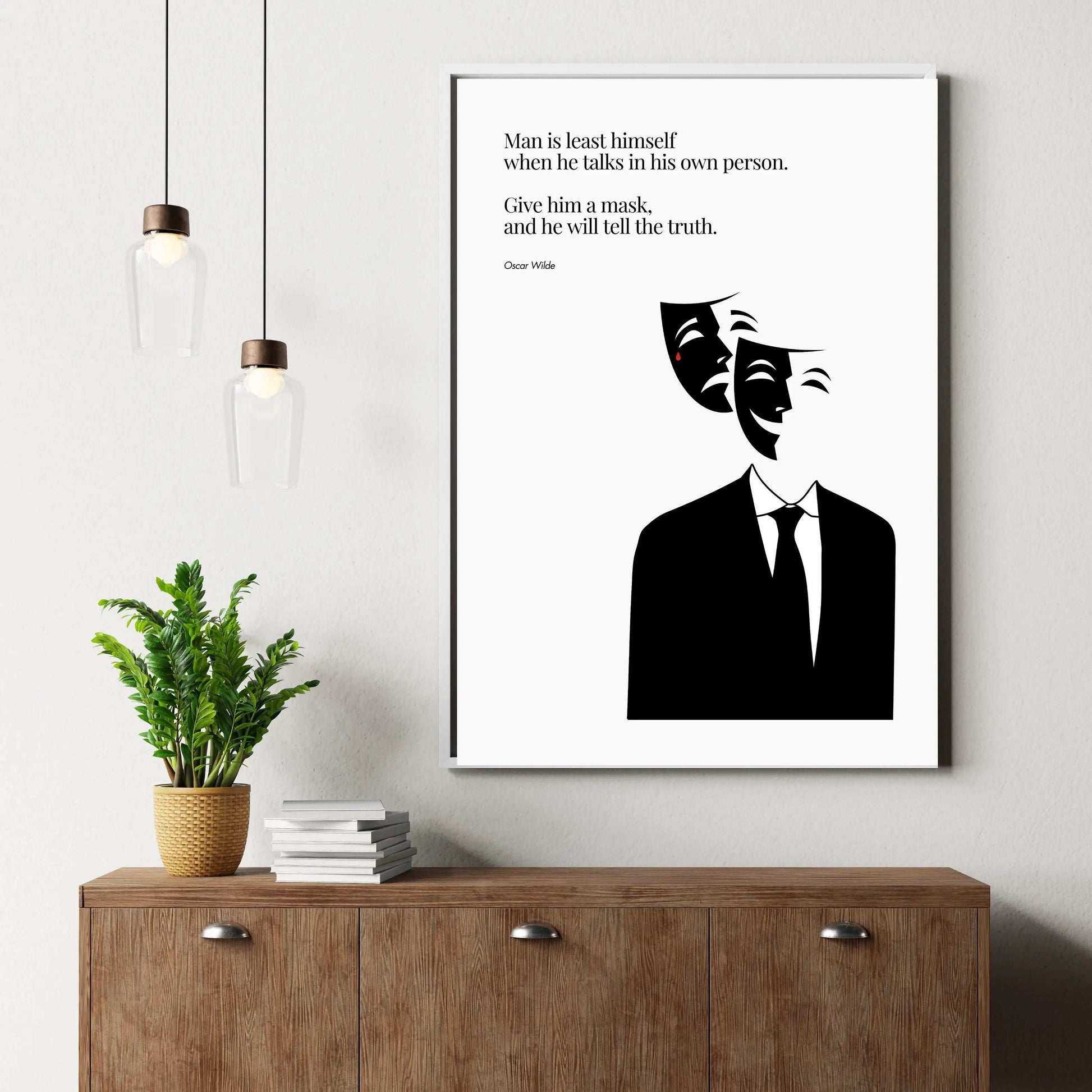 Oscar Wilde Quote Print - Minimalist Poster  Print Material INK & FRAME STUDIO