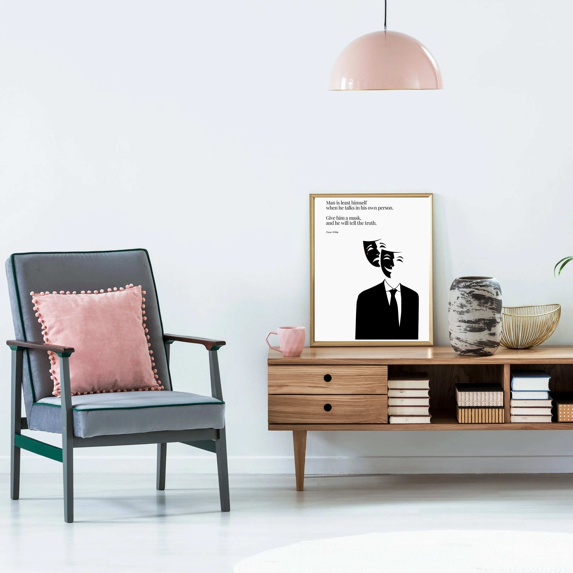 Oscar Wilde Quote Print - Minimalist Poster  Print Material INK & FRAME STUDIO