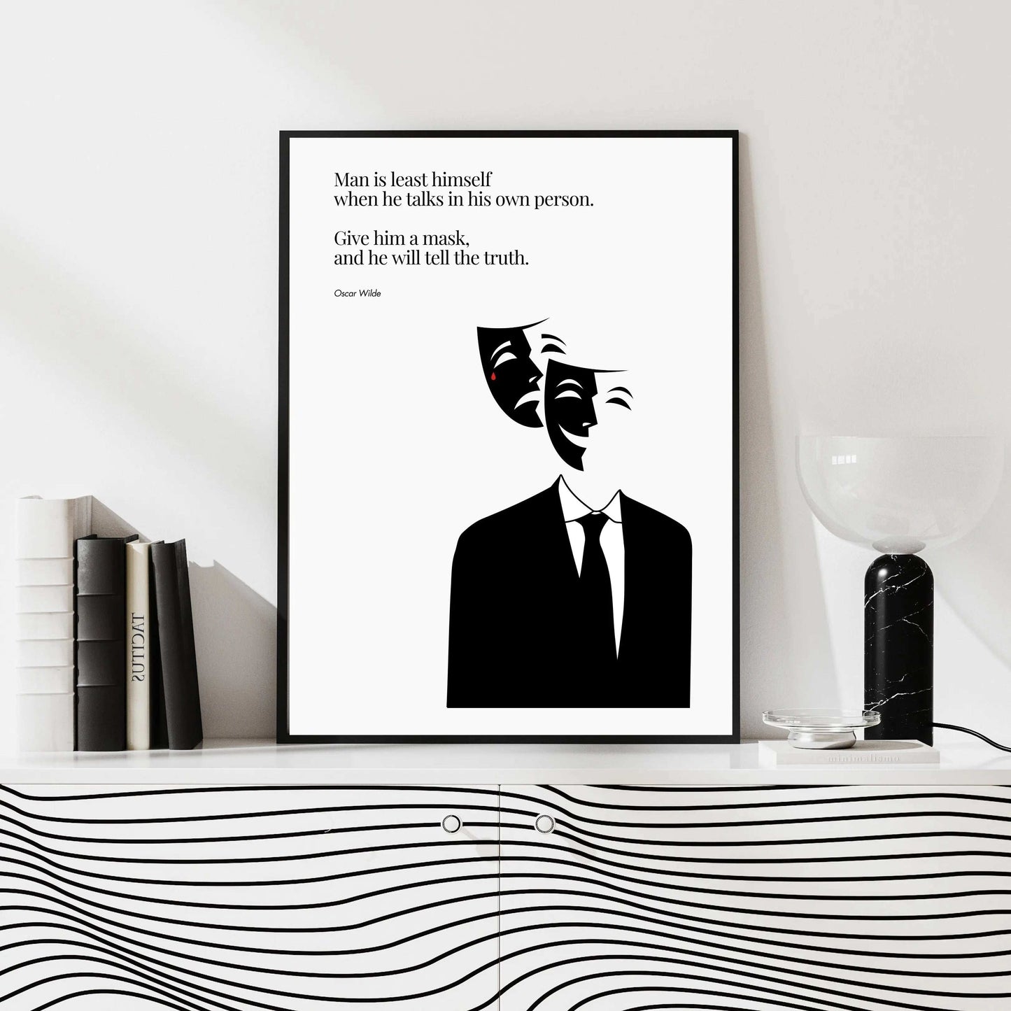 Oscar Wilde Quote Print - Minimalist Poster  Print Material INK & FRAME STUDIO