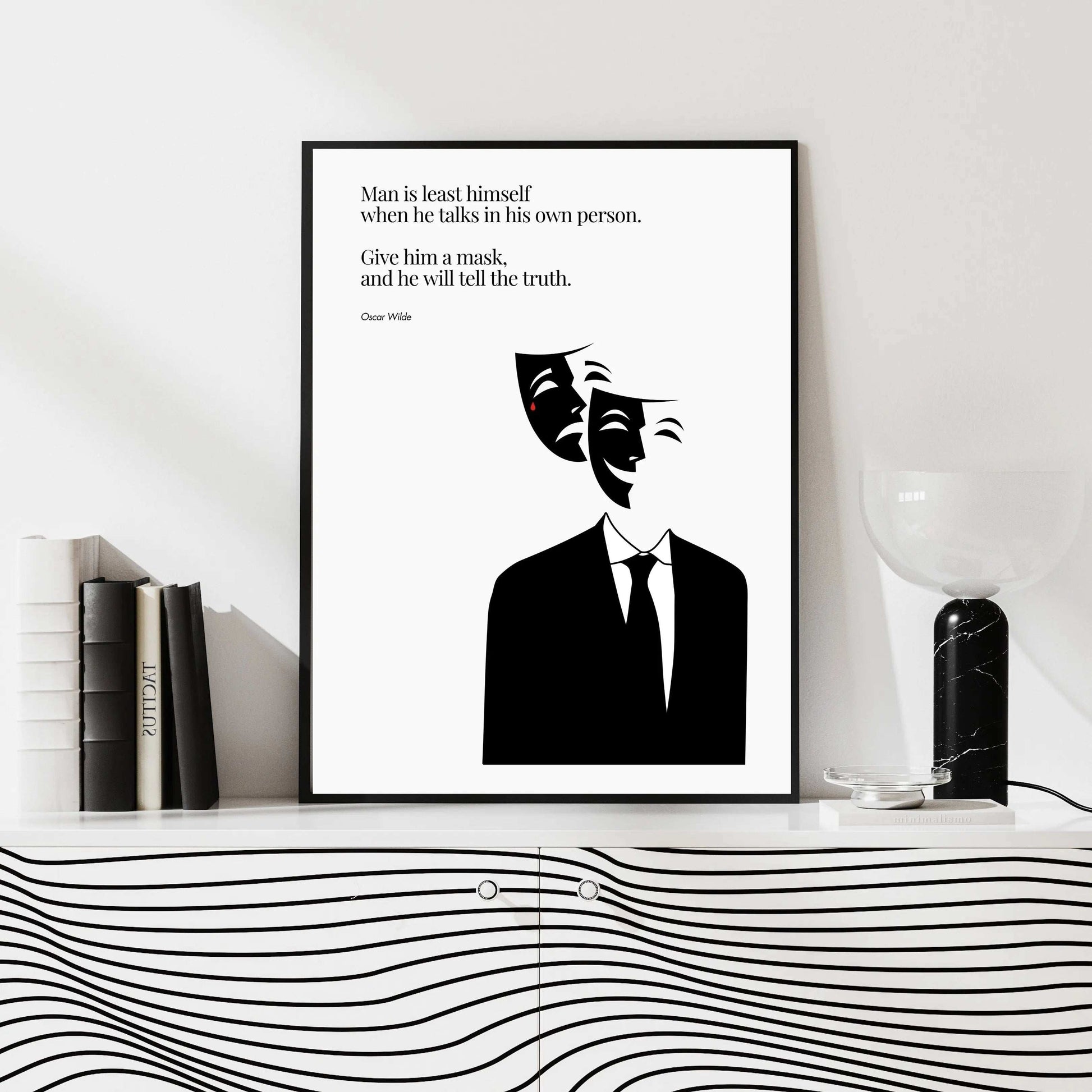 Oscar Wilde Quote Print - Minimalist Poster  Print Material INK & FRAME STUDIO
