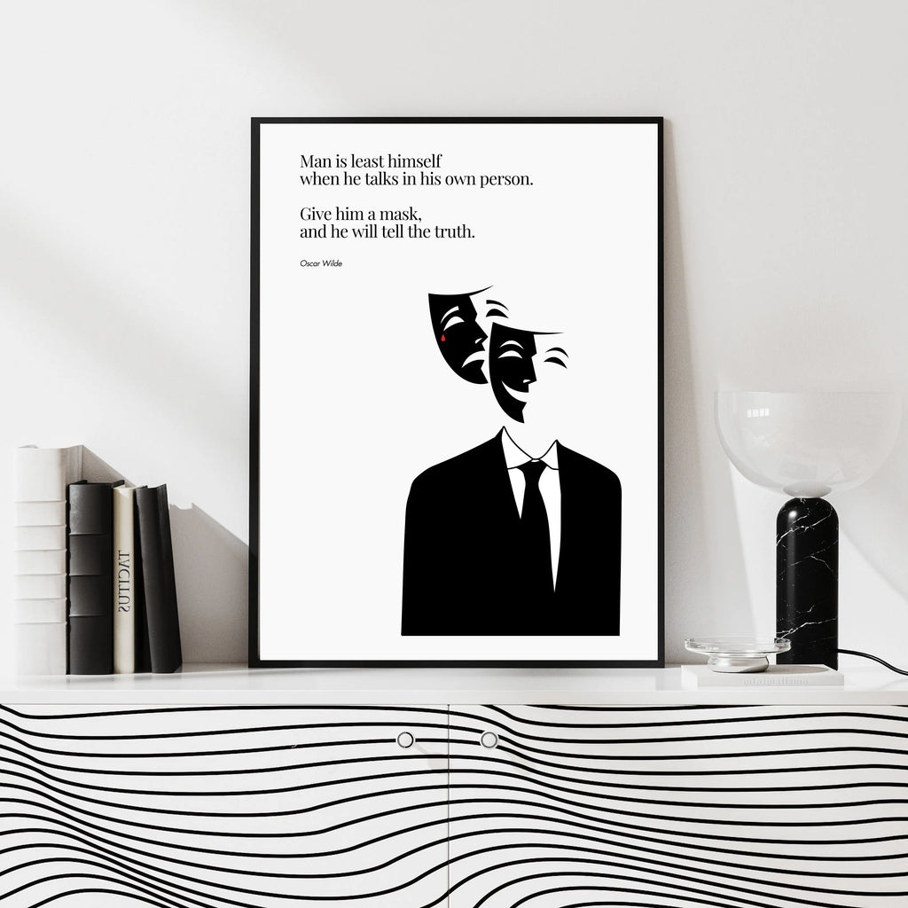Oscar Wilde Quote Print - Minimalist Poster  Print Material INK & FRAME STUDIO