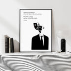 Oscar Wilde Quote Print - Minimalist Poster  Print Material INK & FRAME STUDIO