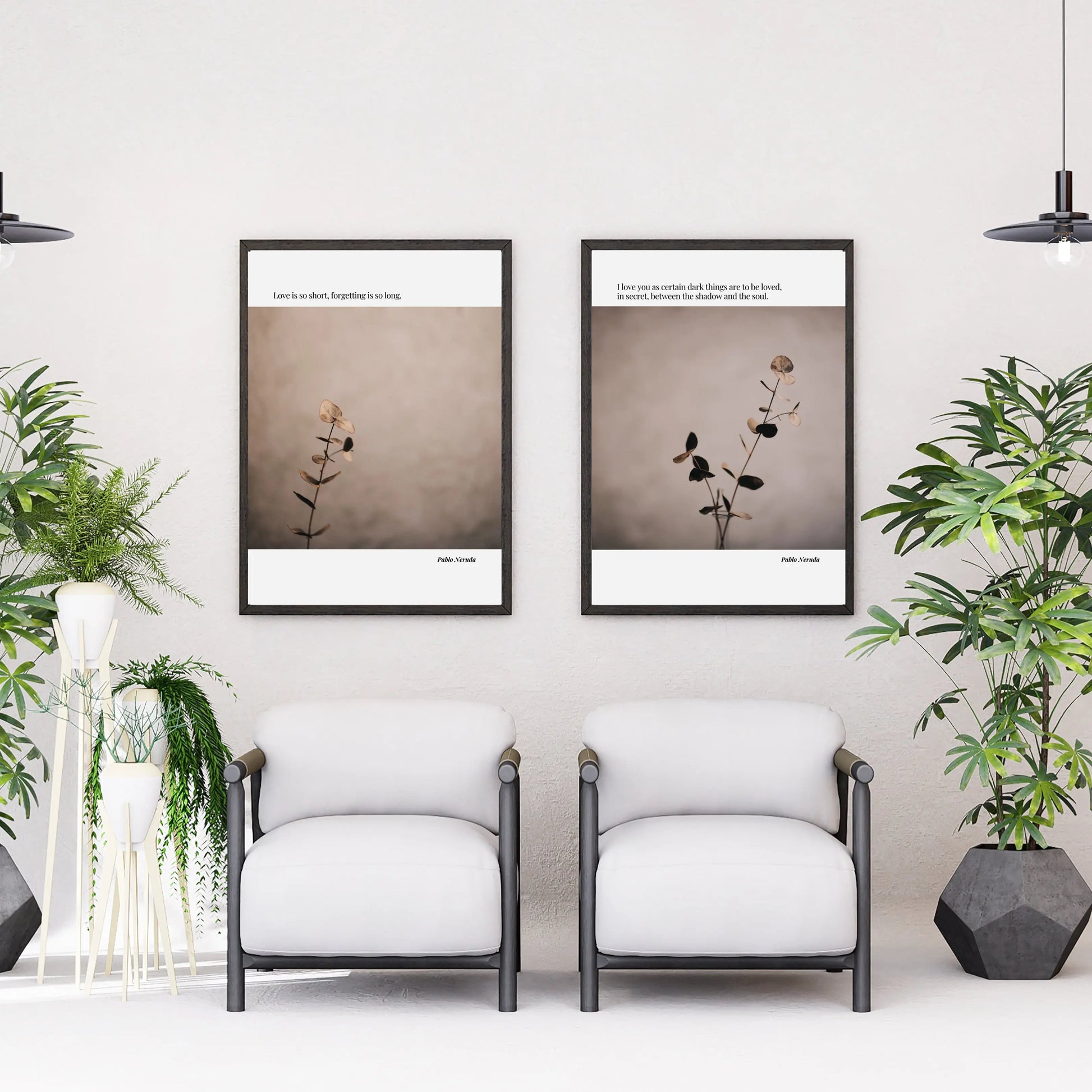 Pablo Neruda Quote Poster  Print Material INK & FRAME STUDIO