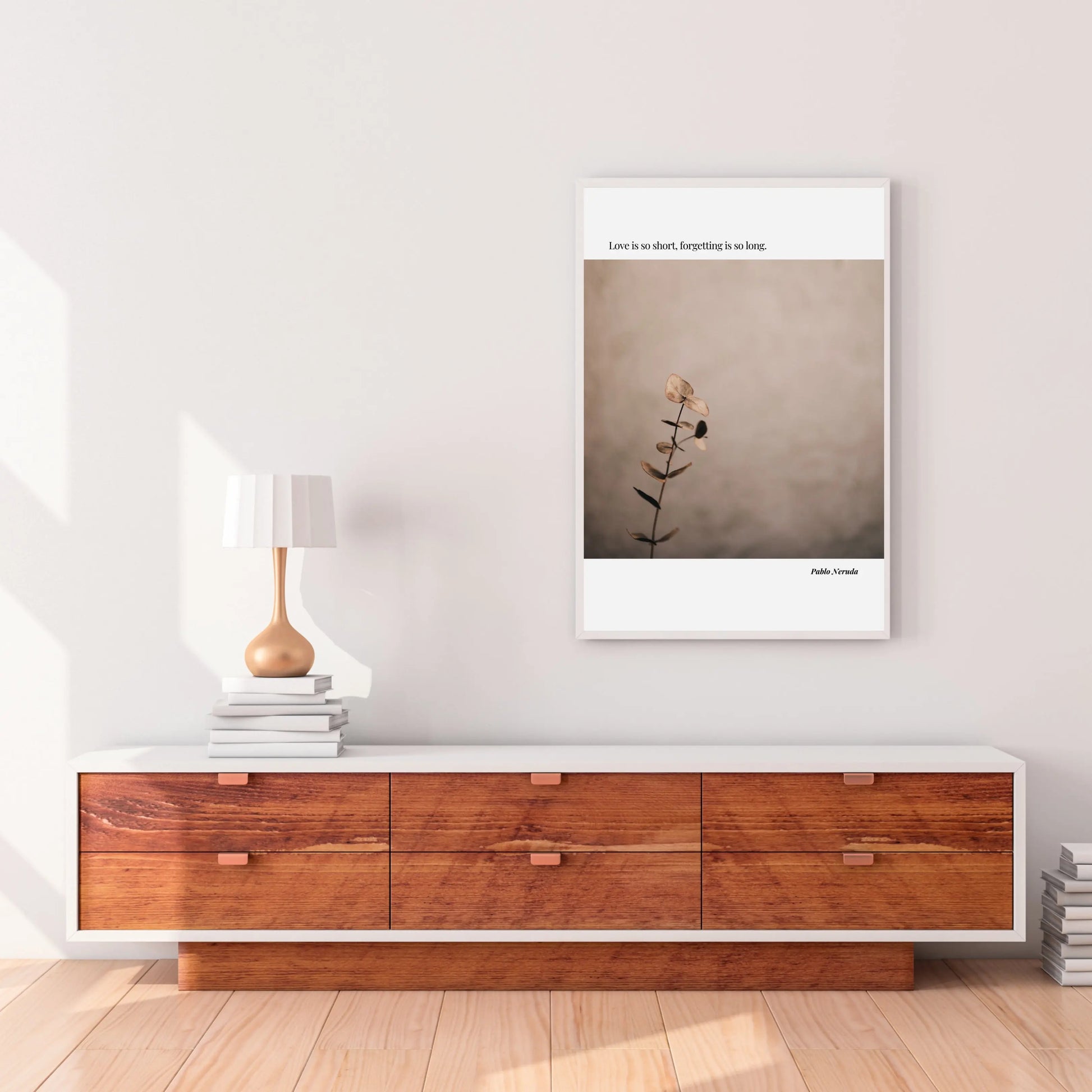 Pablo Neruda Quote Poster  Print Material INK & FRAME STUDIO