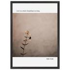 Pablo Neruda Minimalist Quote Poster | "Love is Short" Poetic Wall Art for Home Decor