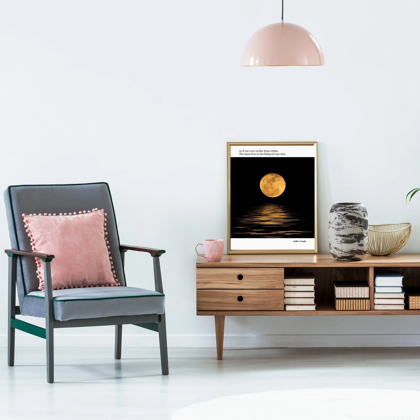 Pablo Neruda Quote Poster  Print Material INK & FRAME STUDIO