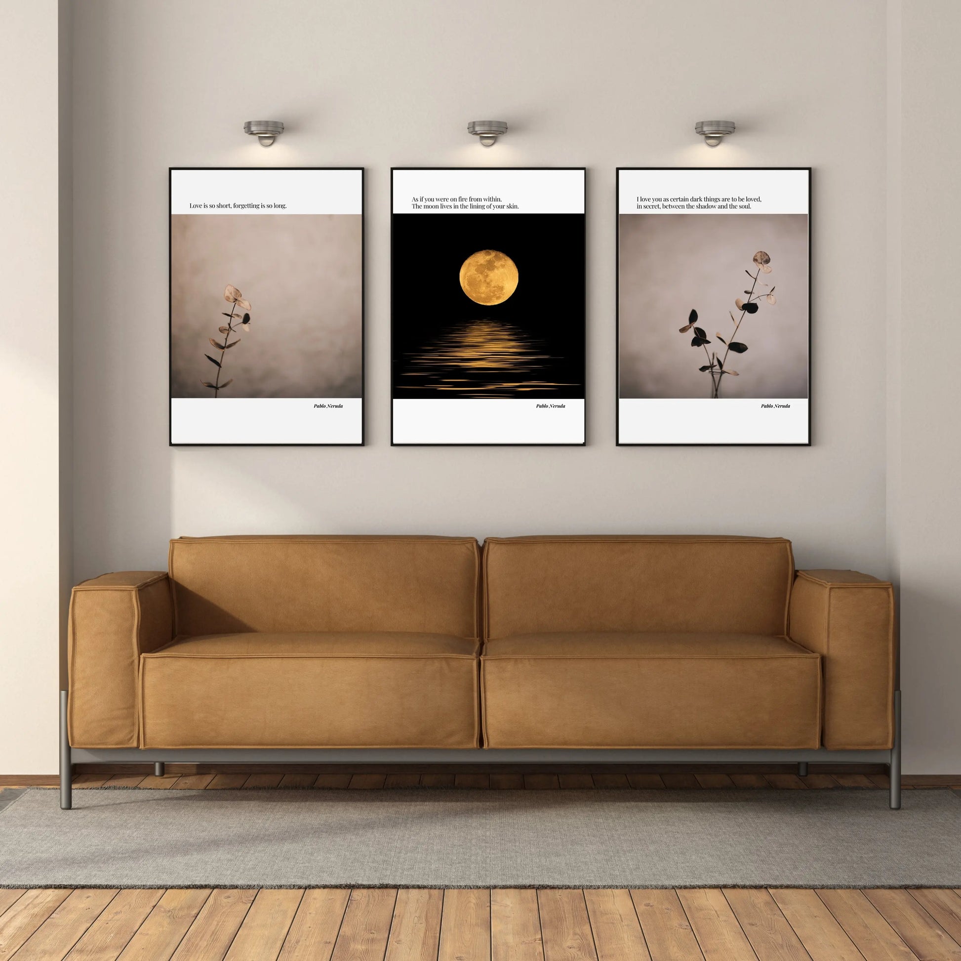 Pablo Neruda Quote Poster  Print Material INK & FRAME STUDIO