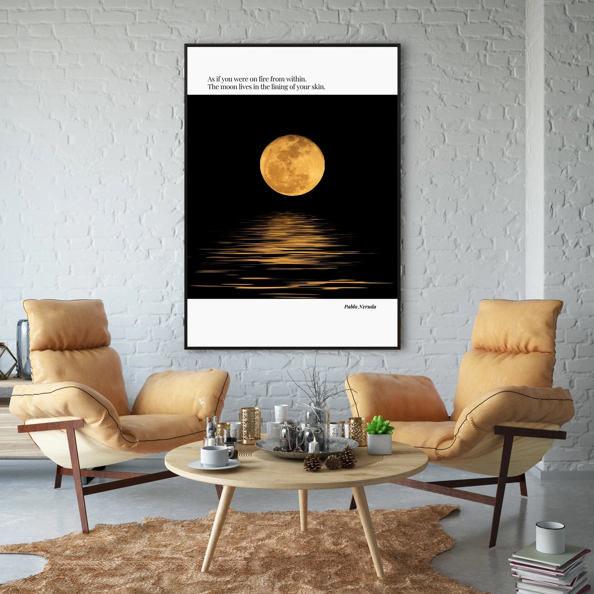 Pablo Neruda Quote Poster  Print Material INK & FRAME STUDIO