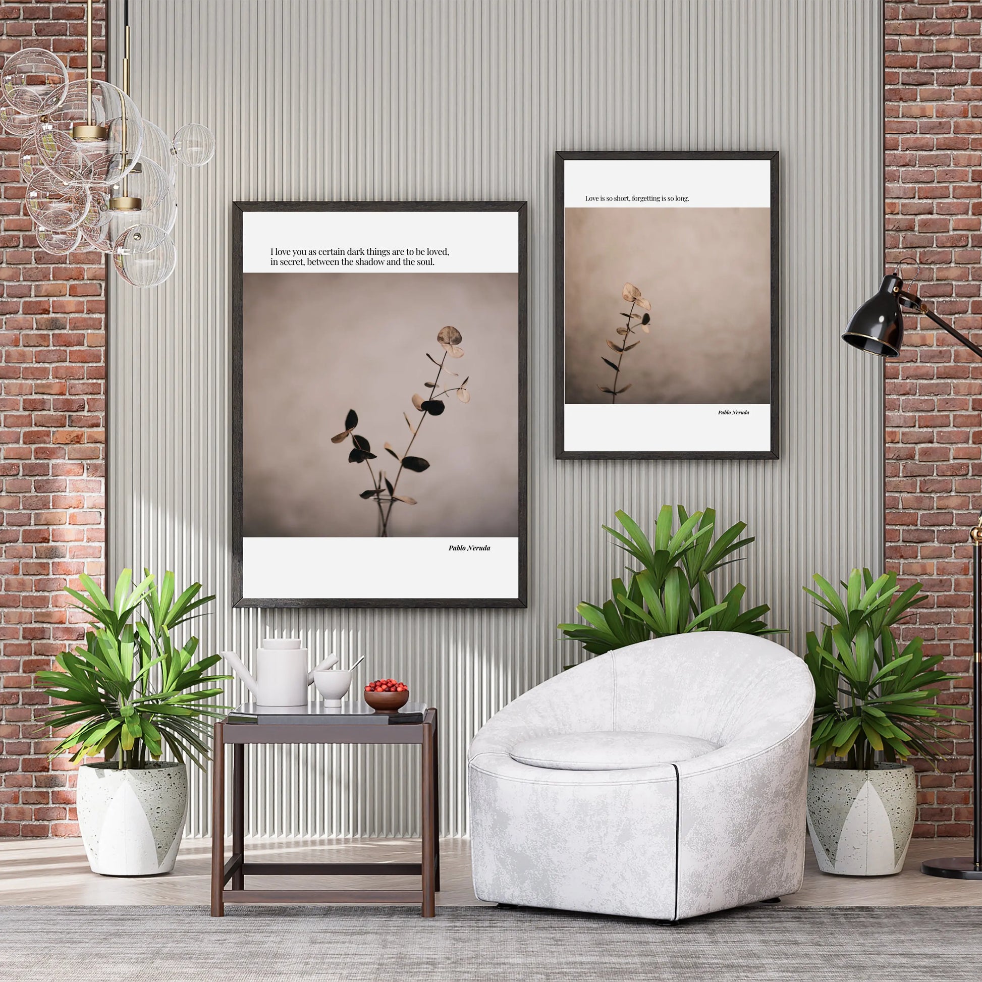 Pablo Neruda Quote  Print Material INK & FRAME STUDIO