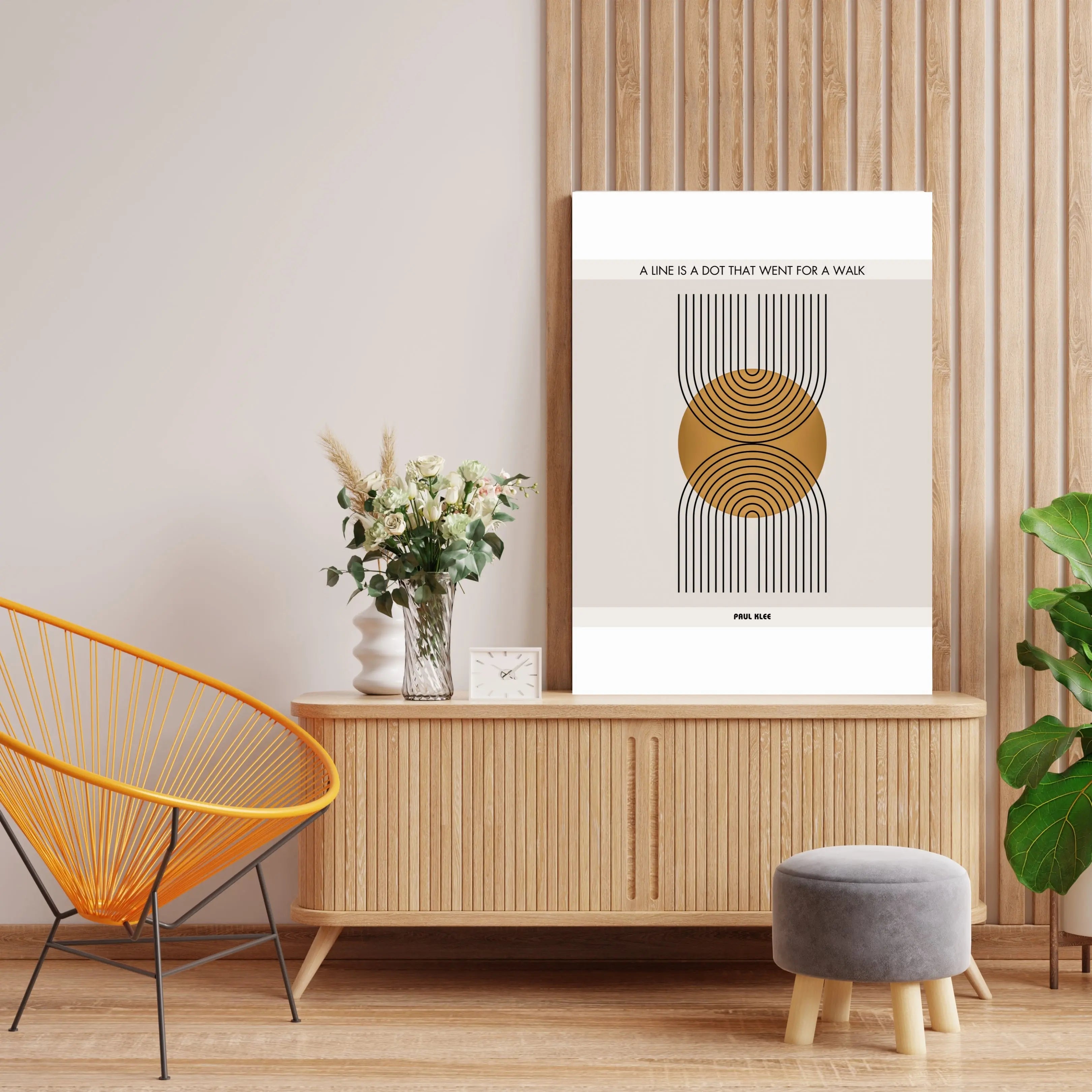 Paul Klee Minimalist Quote Poster  Print Material INK & FRAME STUDIO