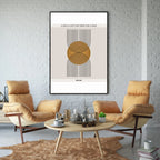 Paul Klee minimalist geometric poster featuring inspirational quote and gold-black abstract design, perfect for modern home or office decor.