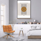 Paul Klee minimalist geometric poster featuring inspirational quote and gold-black abstract design, perfect for modern home or office decor.