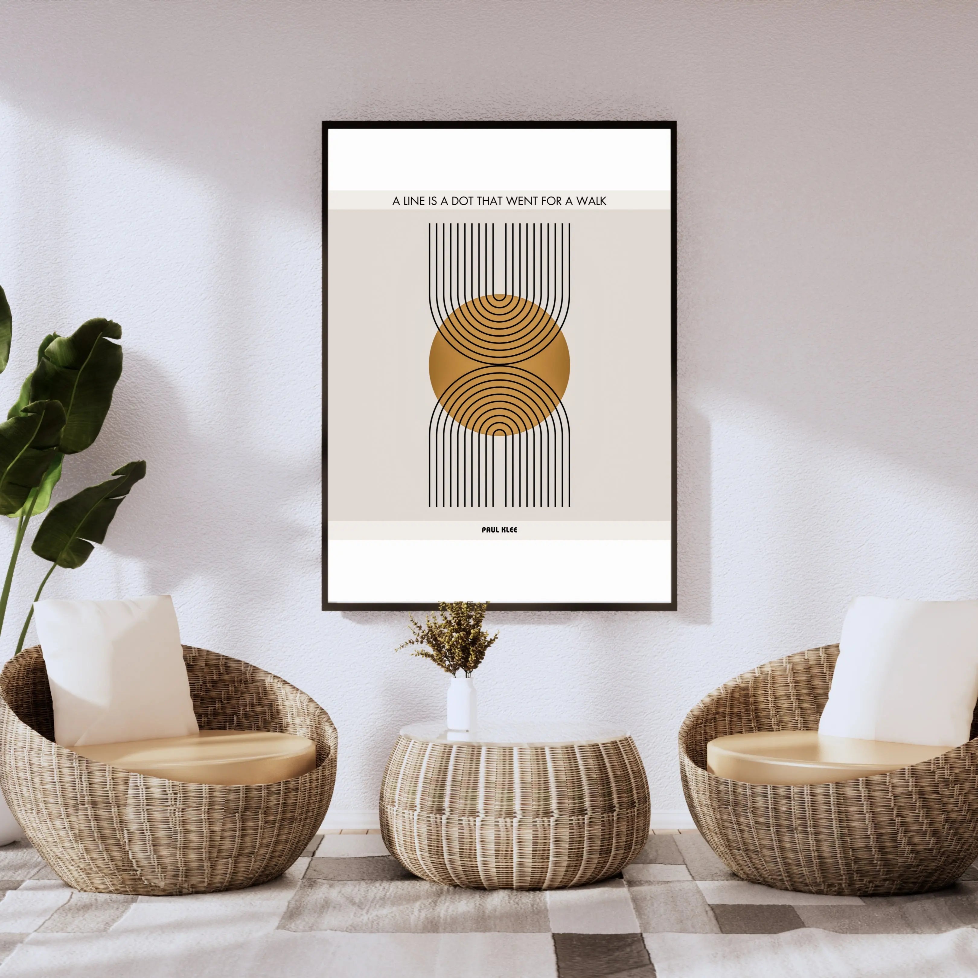 Paul Klee Minimalist Quote Poster  Print Material INK & FRAME STUDIO