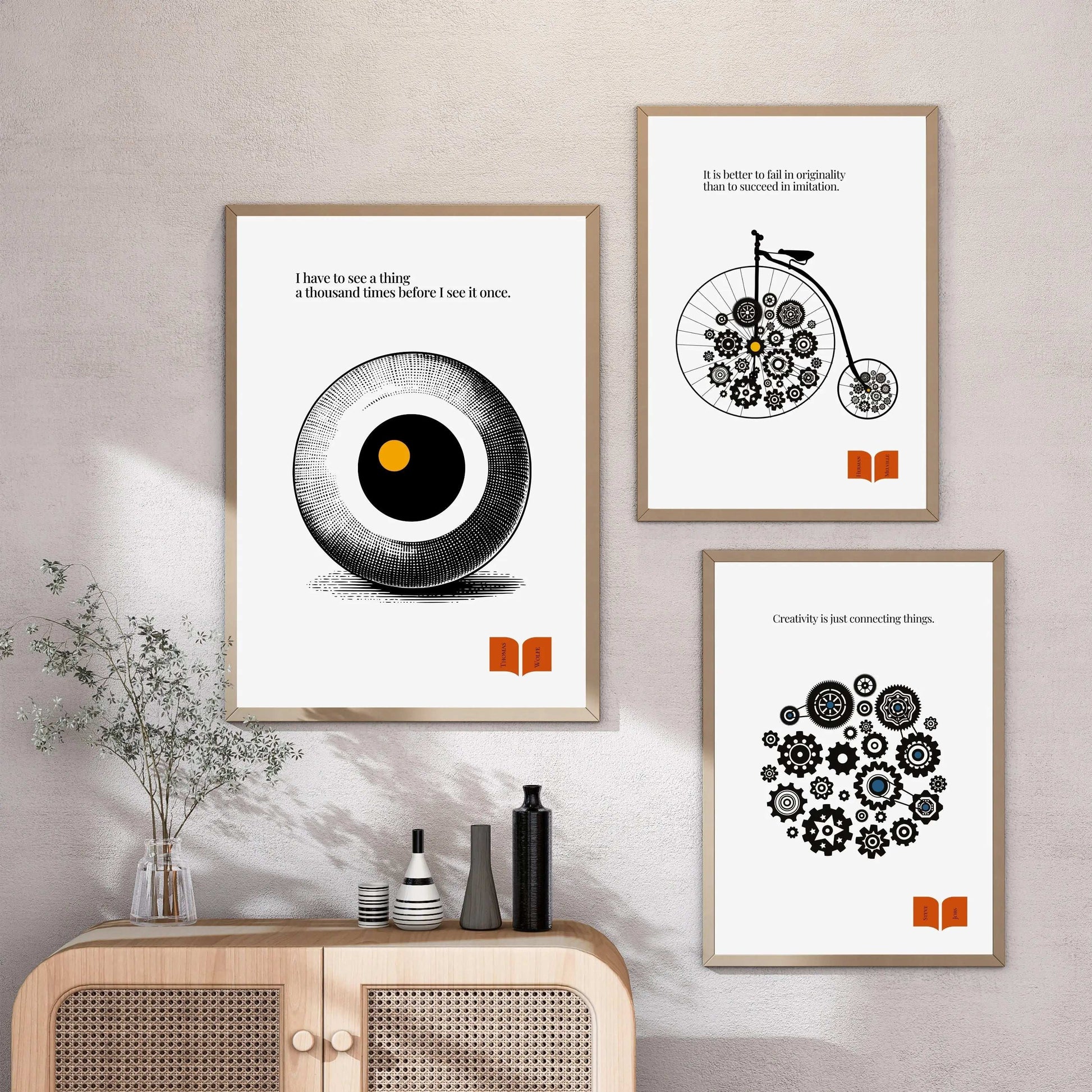 Steve Jobs Quote - Minimalist Print  Print Material INK & FRAME STUDIO