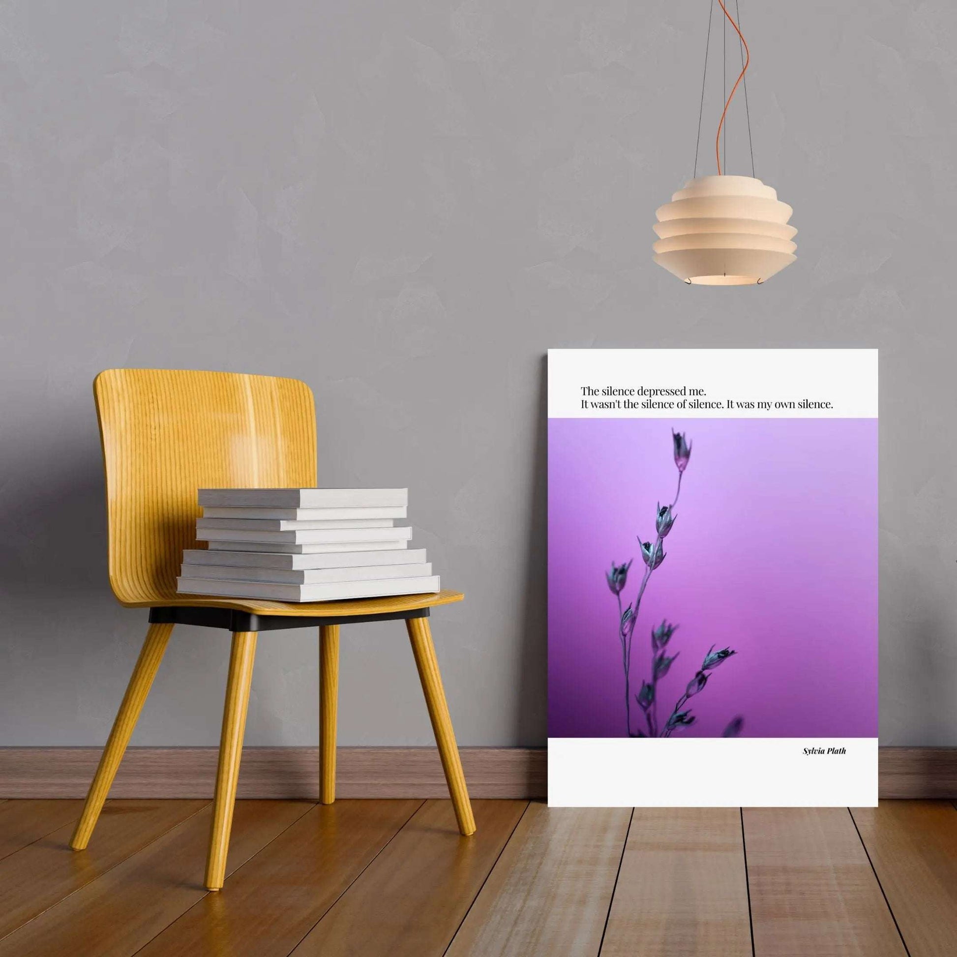 Sylvia Plath Quote Poster – “The Silence Depressed Me” | Minimalist Literary Wall Art  Print Material INK & FRAME STUDIO