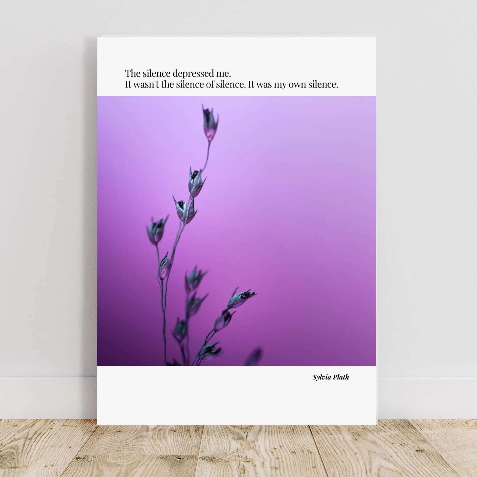Sylvia Plath Quote Poster – “The Silence Depressed Me” | Minimalist Literary Wall Art  Print Material INK & FRAME STUDIO